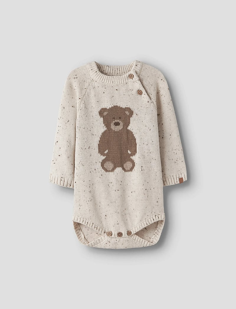 Lil'Atelier - NBNGALTO RIA LS KNIT BODY LIL - langärmelige bodys - turtledove - 0