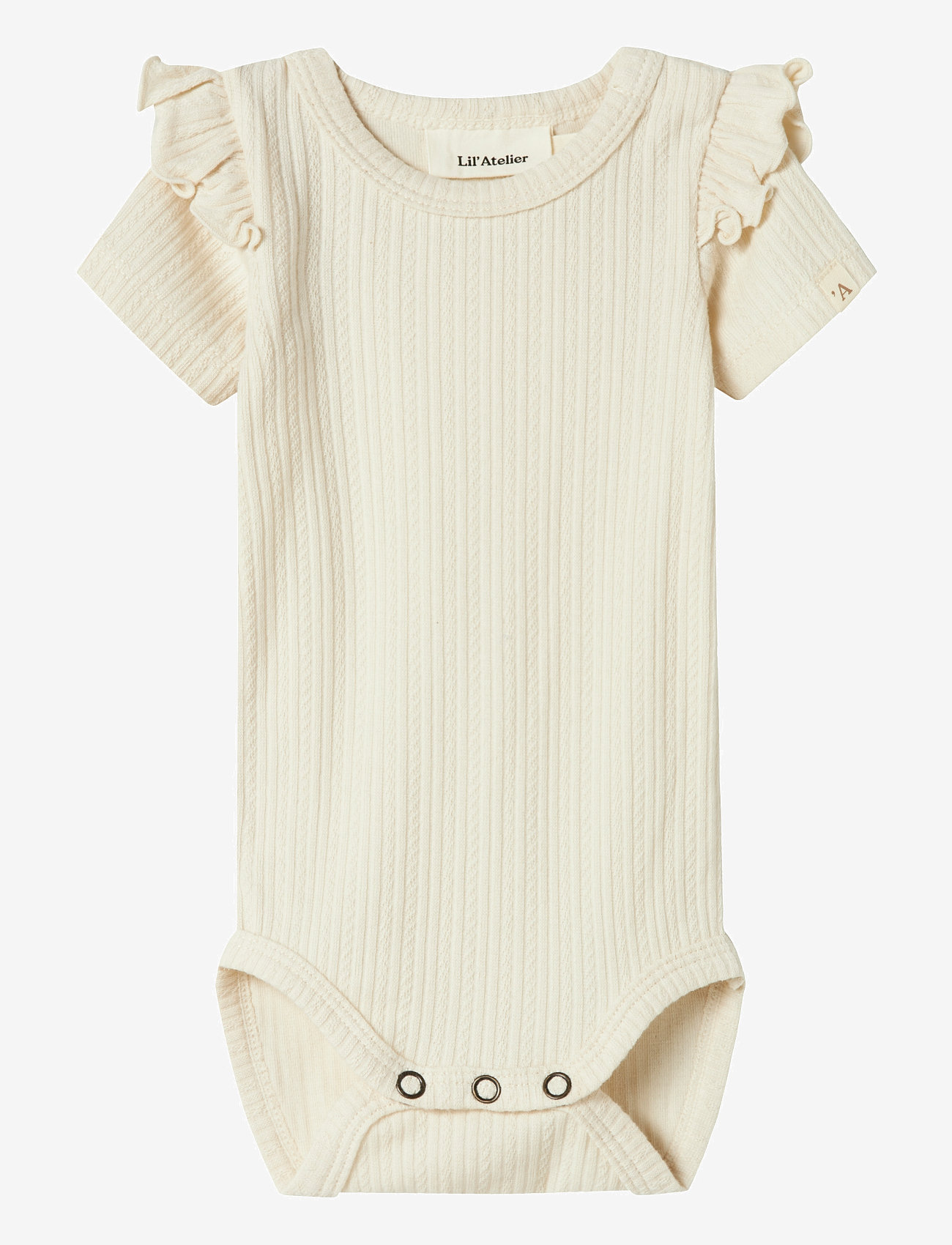 Lil'Atelier - NBFFLEURA SS SLIM BODY LIL - kortärmade bodies - turtledove - 0