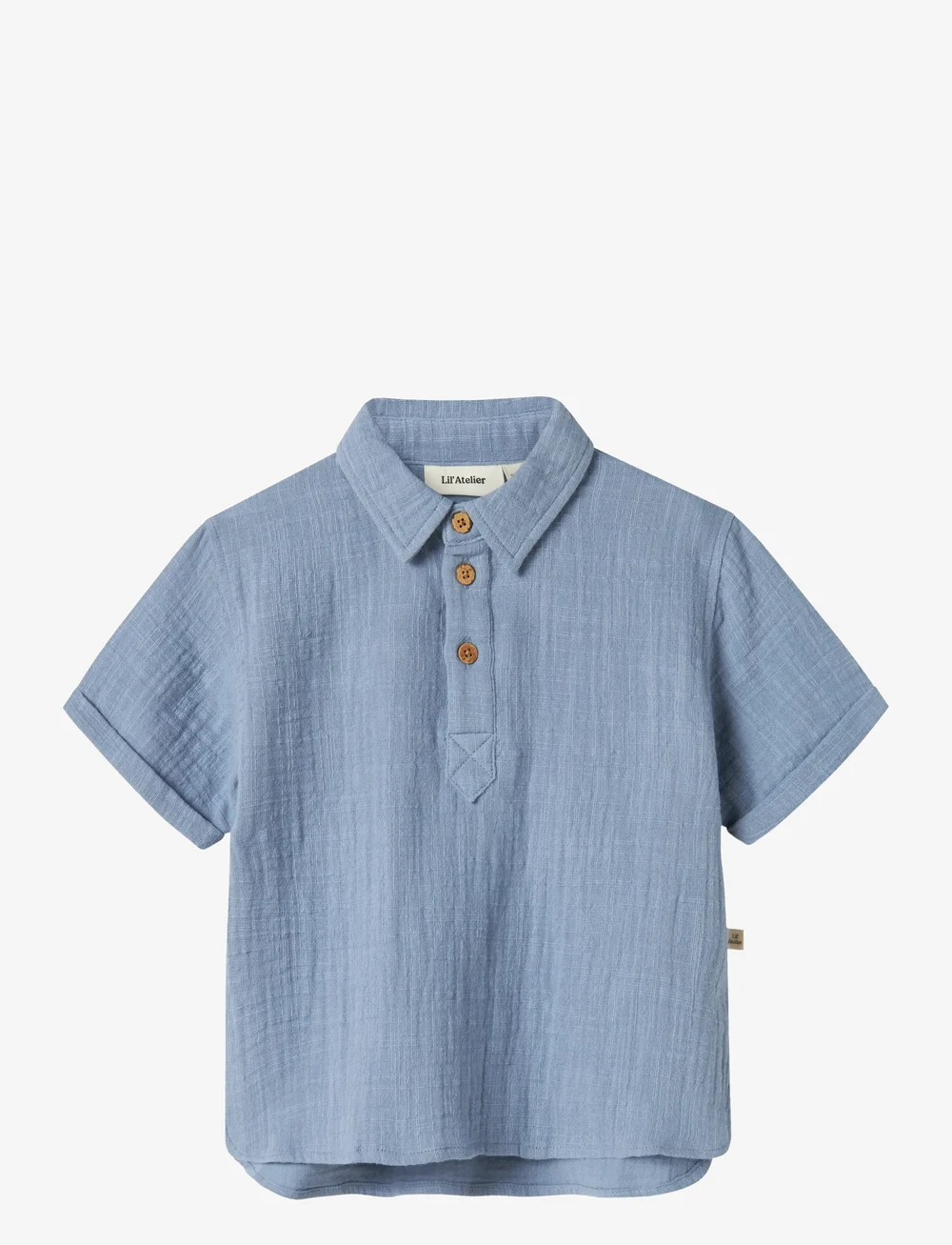 Lil'Atelier - NMMDAWSON SS LOOSE SHIRT LIL - kortärmade skjortor - troposphere - 0