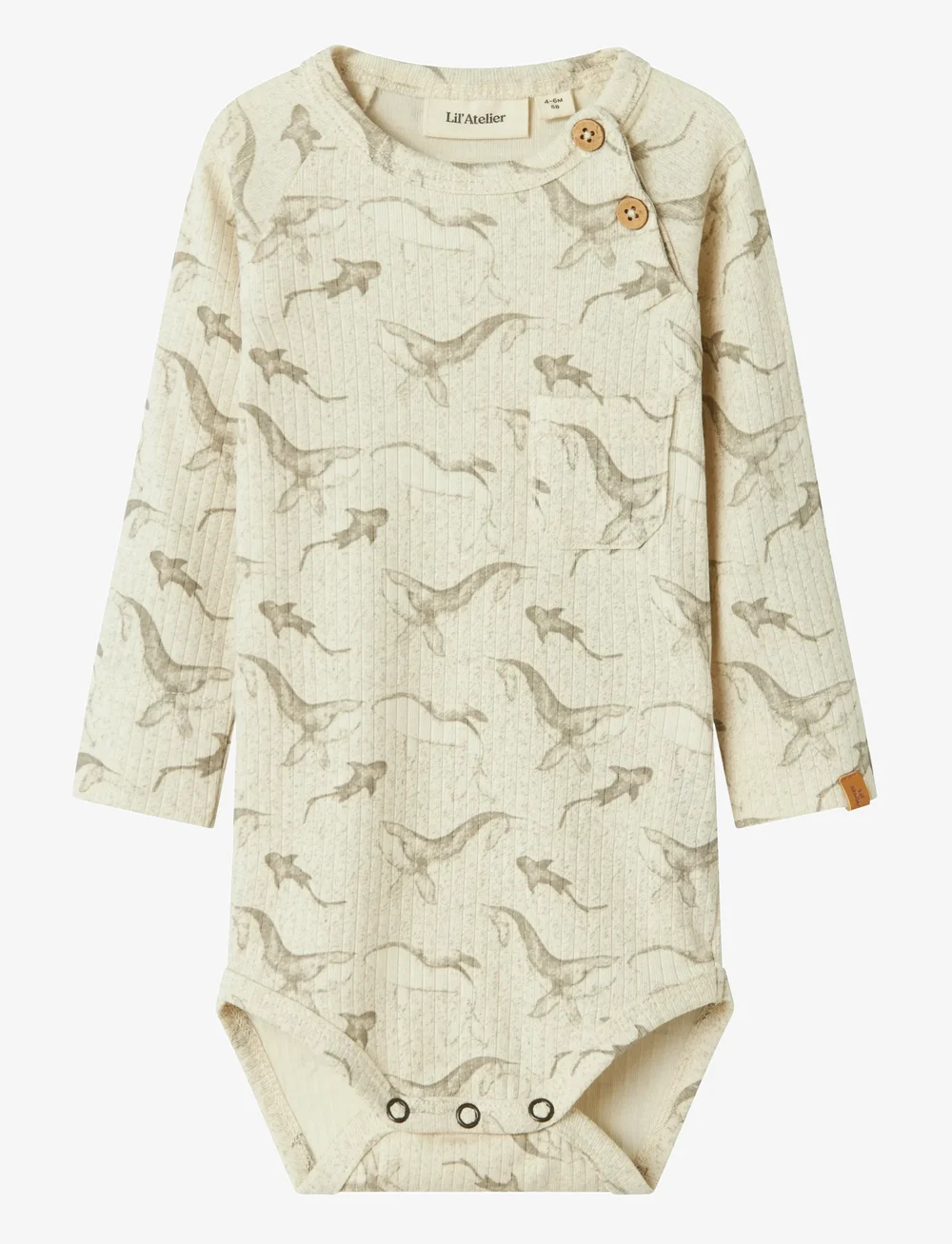 Lil'Atelier - NBMGIO BOP LS SLIM BODY LIL - langärmelige bodys - turtledove - 0