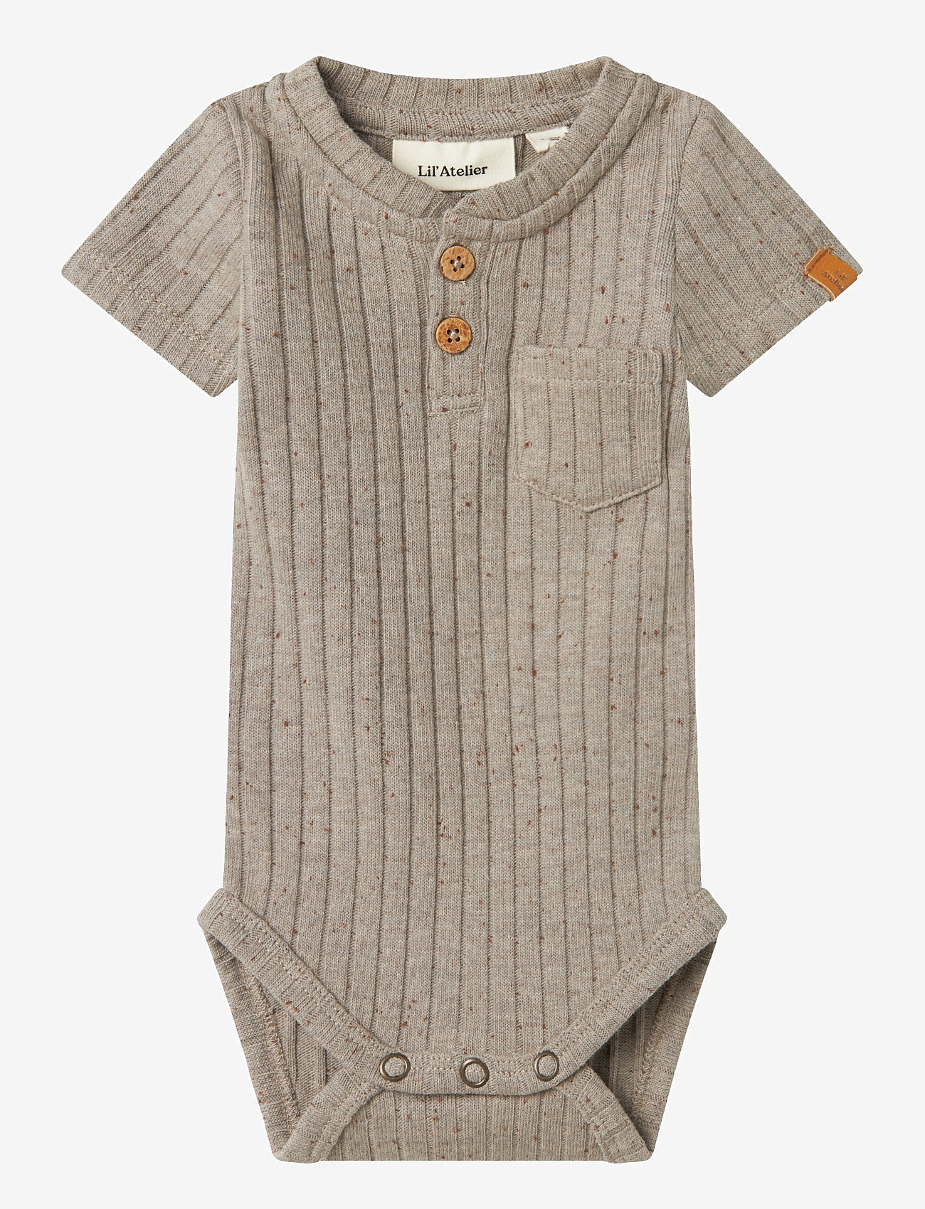 Lil'Atelier - NBMOMILO SS SLIM BODY LIL - kortærmede bodyer - mourning dove - 0