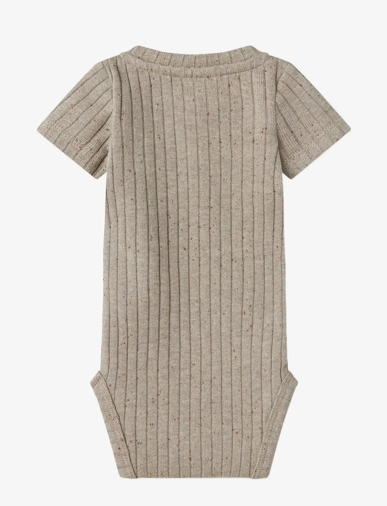Lil'Atelier - NBMOMILO SS SLIM BODY LIL - kortærmede bodyer - mourning dove - 1