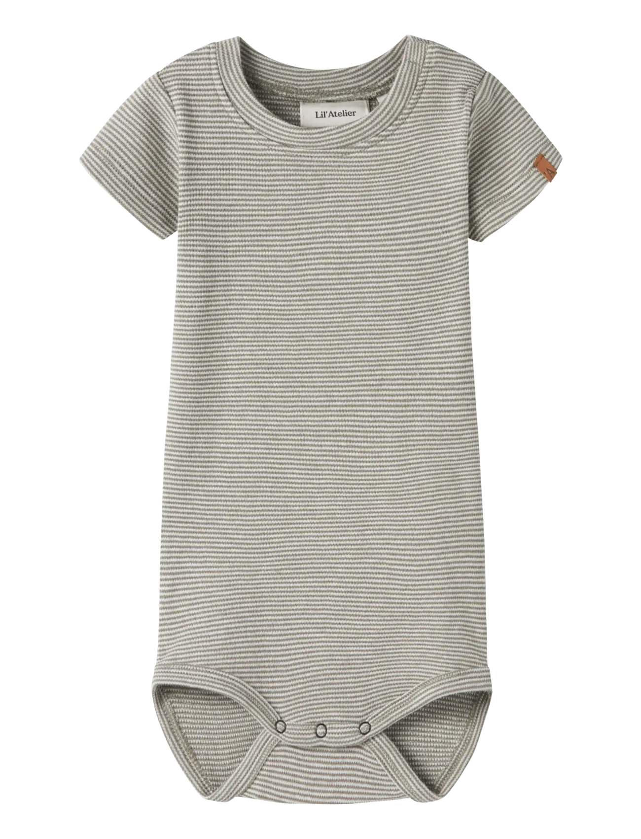 Lil'Atelier Nbmfeng Ss Slim Body Lil, 62, Bodys, Grau - Short-sleeved, Kinder