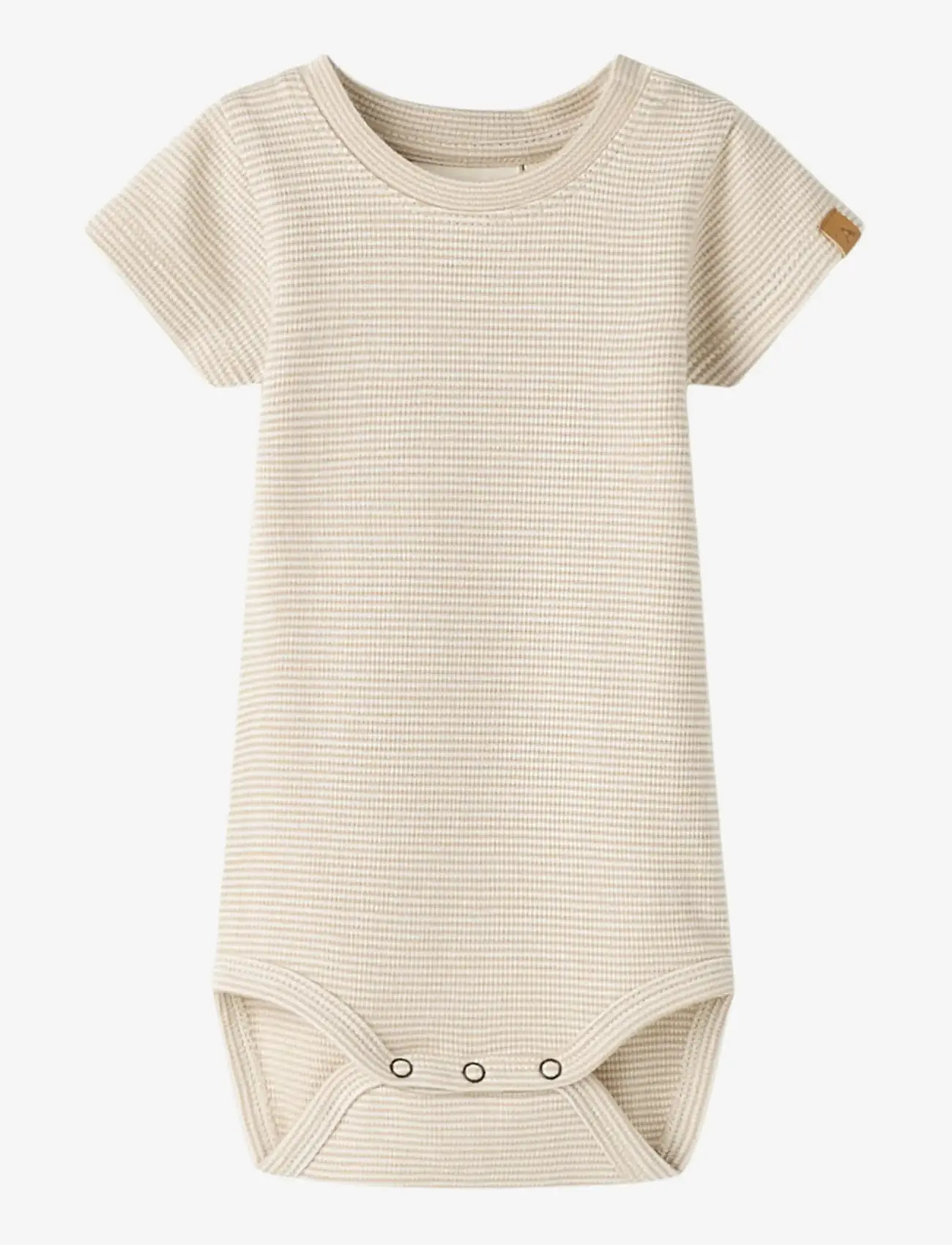 Lil'Atelier - NBMFENG SS SLIM BODY LIL - kortärmade bodysuits - oxford tan - 0