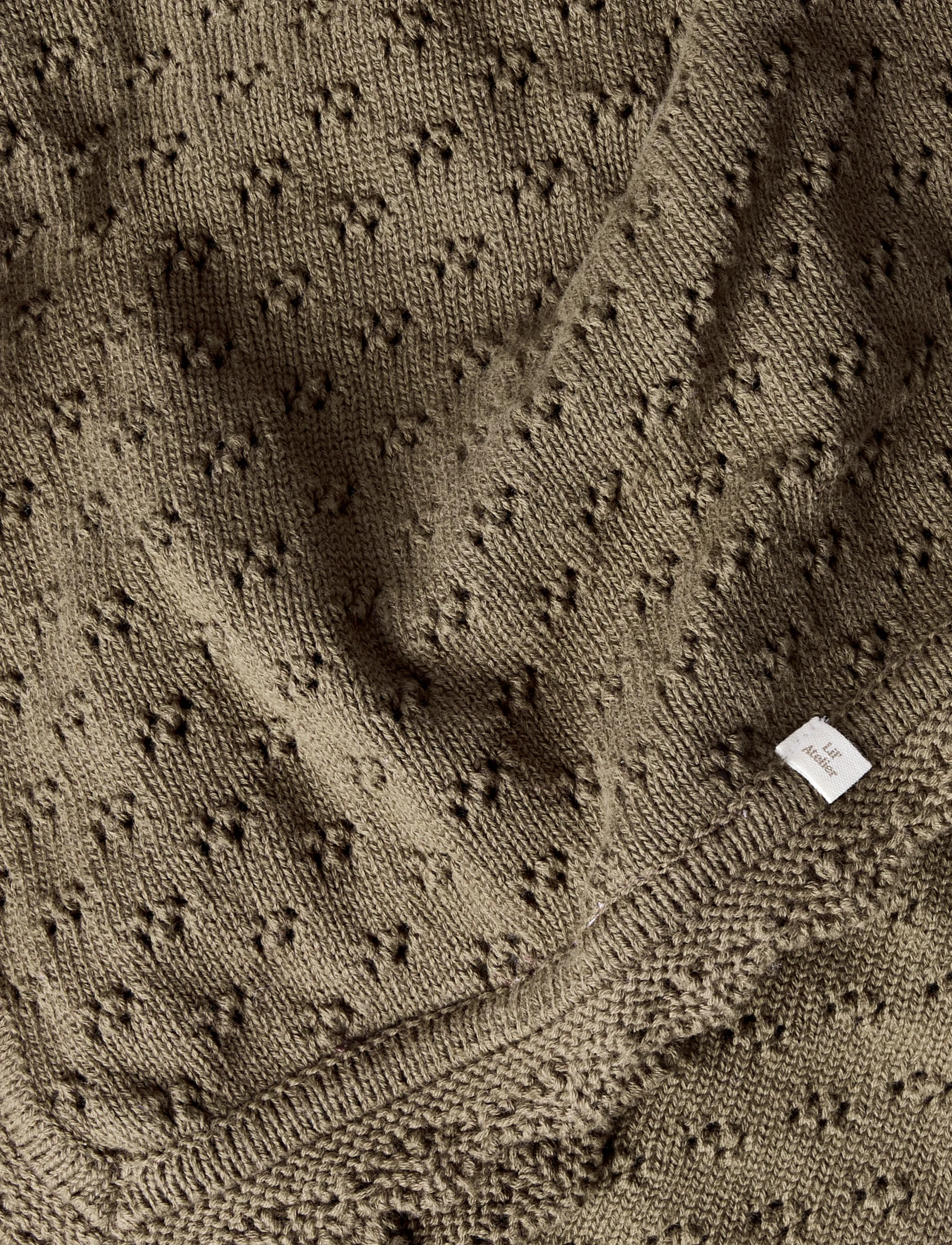 Lil'Atelier - NBNNILIO KNIT BLANKET LIL - tæpper - teak - 3