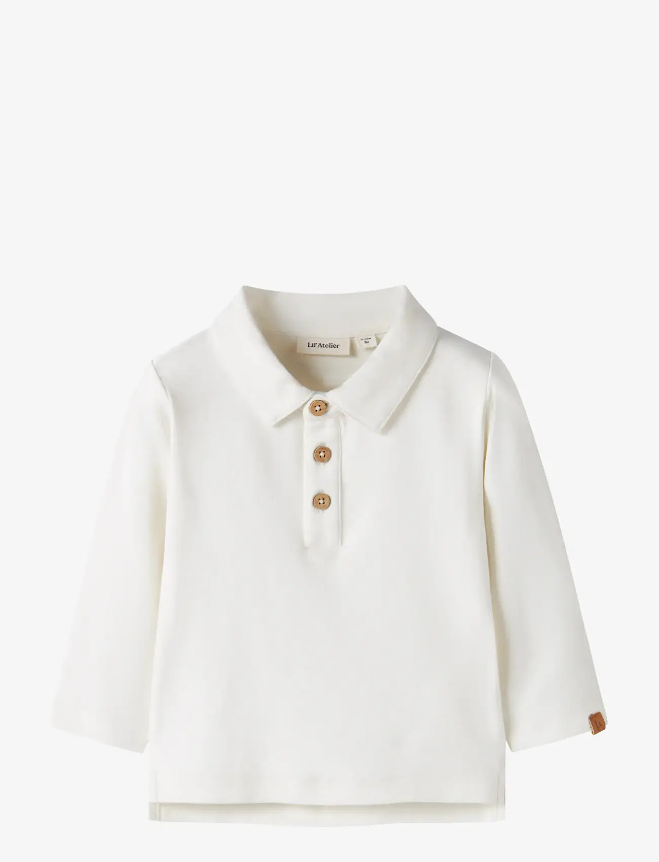 Lil'Atelier - NBMFUNDO LS SLIM TOP LIL - langärmelig poloshirt - coconut milk - 0