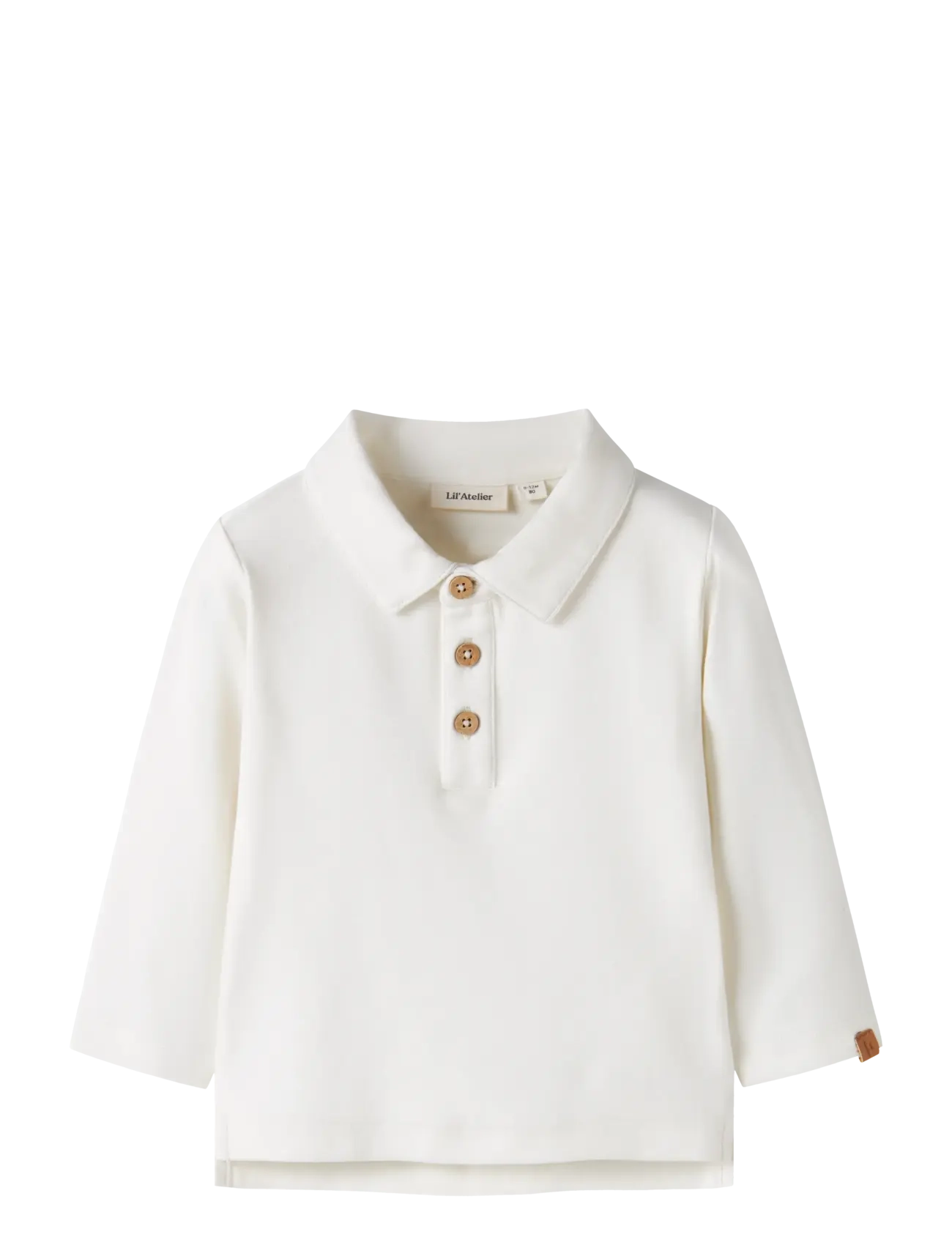 Lil'Atelier NBMFUNDO LS SLIM TOP LIL - Poloshirts - COCONUT MILK / cream