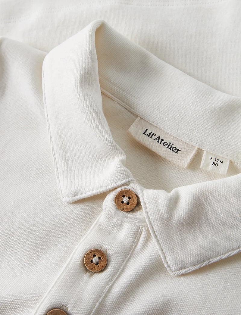 Lil'Atelier - NBMFUNDO LS SLIM TOP LIL - langärmelig poloshirt - coconut milk - 2