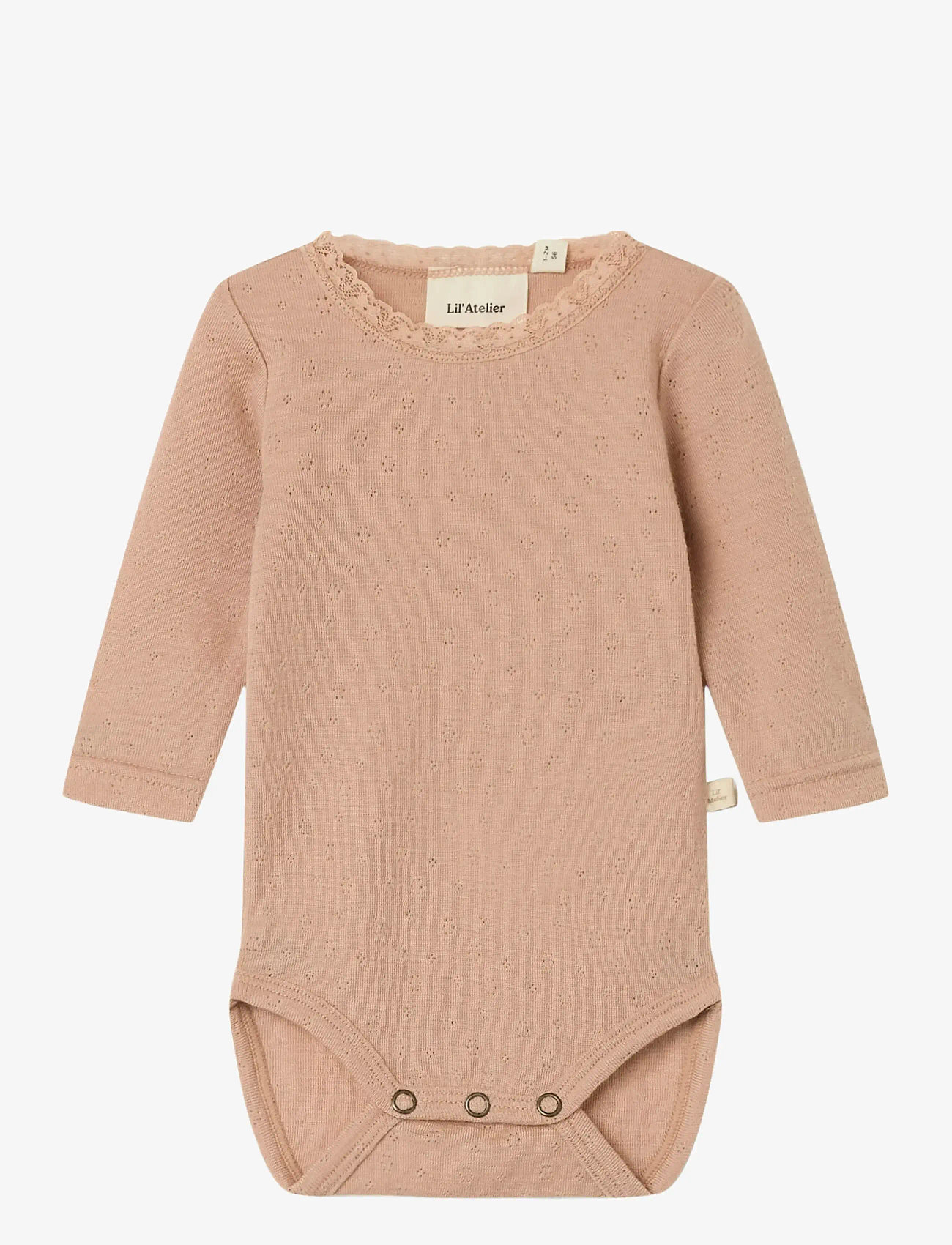 Lil'Atelier - NBFNOEL NAB LS SLIM WOOL BODY LIL - base layer baby - roebuck - 1