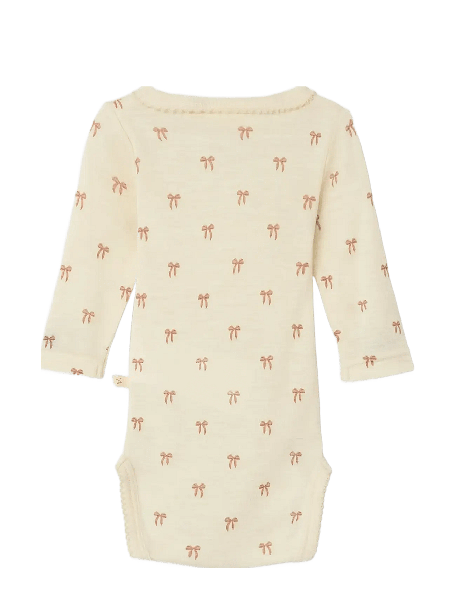 Lil'Atelier - NBFNALU LS WO/MO SLIM BODY LIL NOOS - uldundertøj baby - turtledove - 2