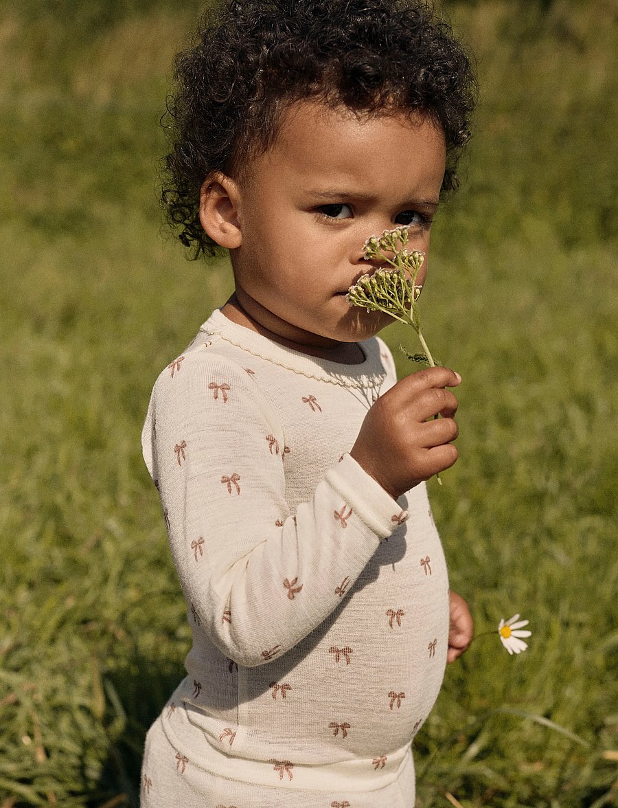 Lil'Atelier - NBFNALU LS WO/MO SLIM BODY LIL NOOS - uldundertøj baby - turtledove - 0