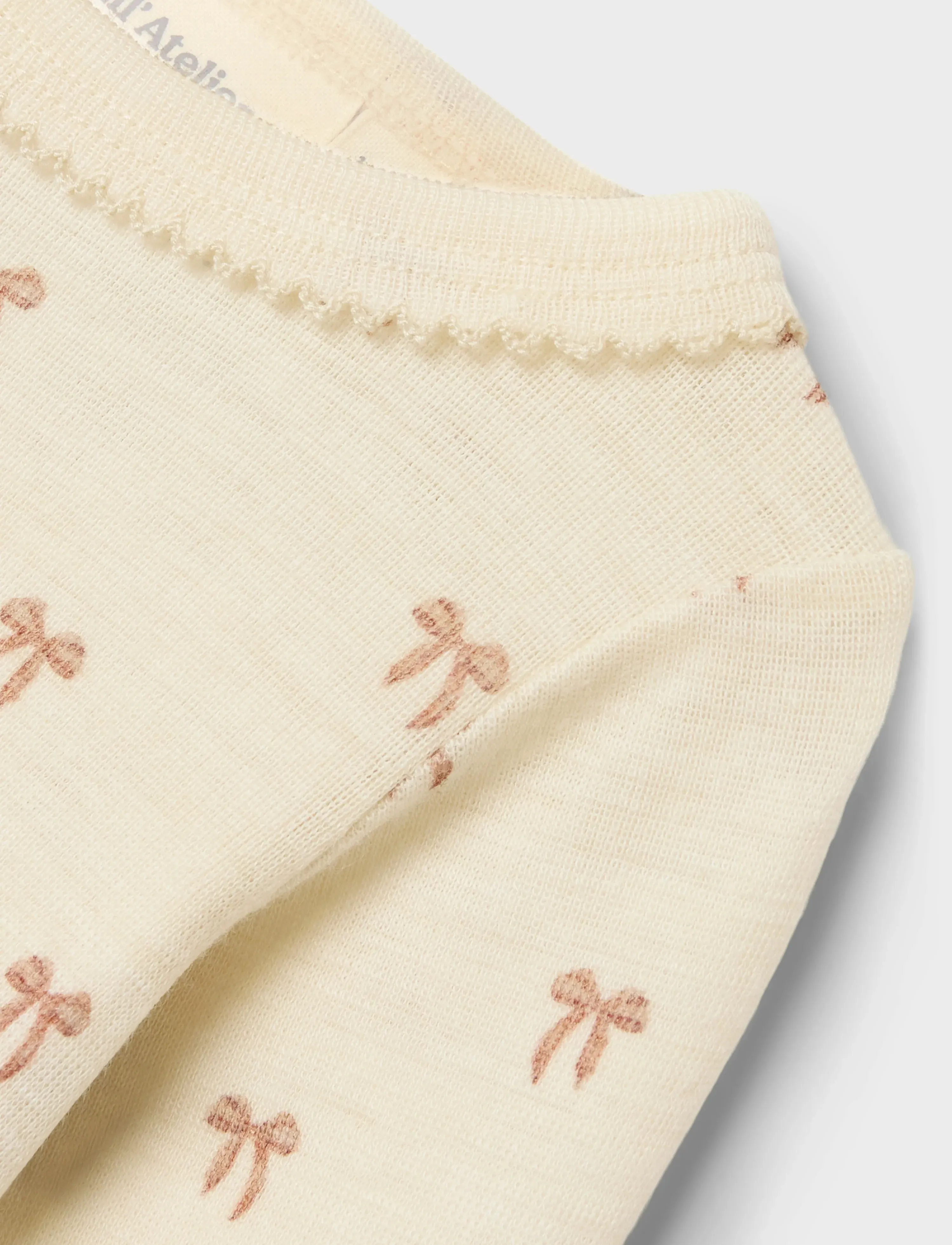 Lil'Atelier - NBFNALU LS WO/MO SLIM BODY LIL NOOS - uldundertøj baby - turtledove - 4