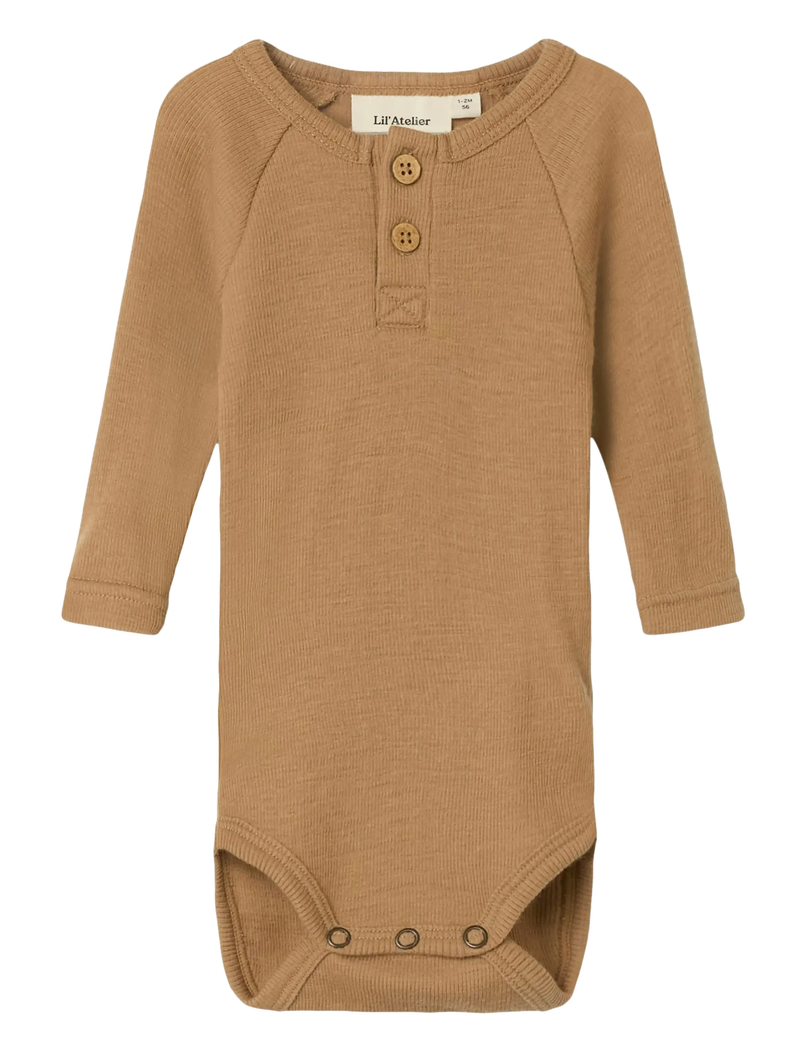 Lil'Atelier NBNNOEL NEB LS SLIM WOOL BODY LIL - Uldundertøj baby - TIGERS EYE / brown