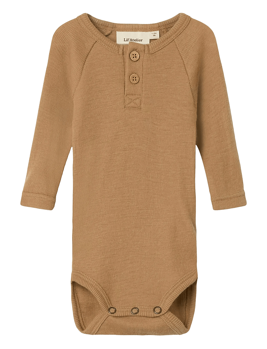 Lil'Atelier - NBNNOEL NEB LS SLIM WOOL BODY LIL - base layer baby - tigers eye - 0