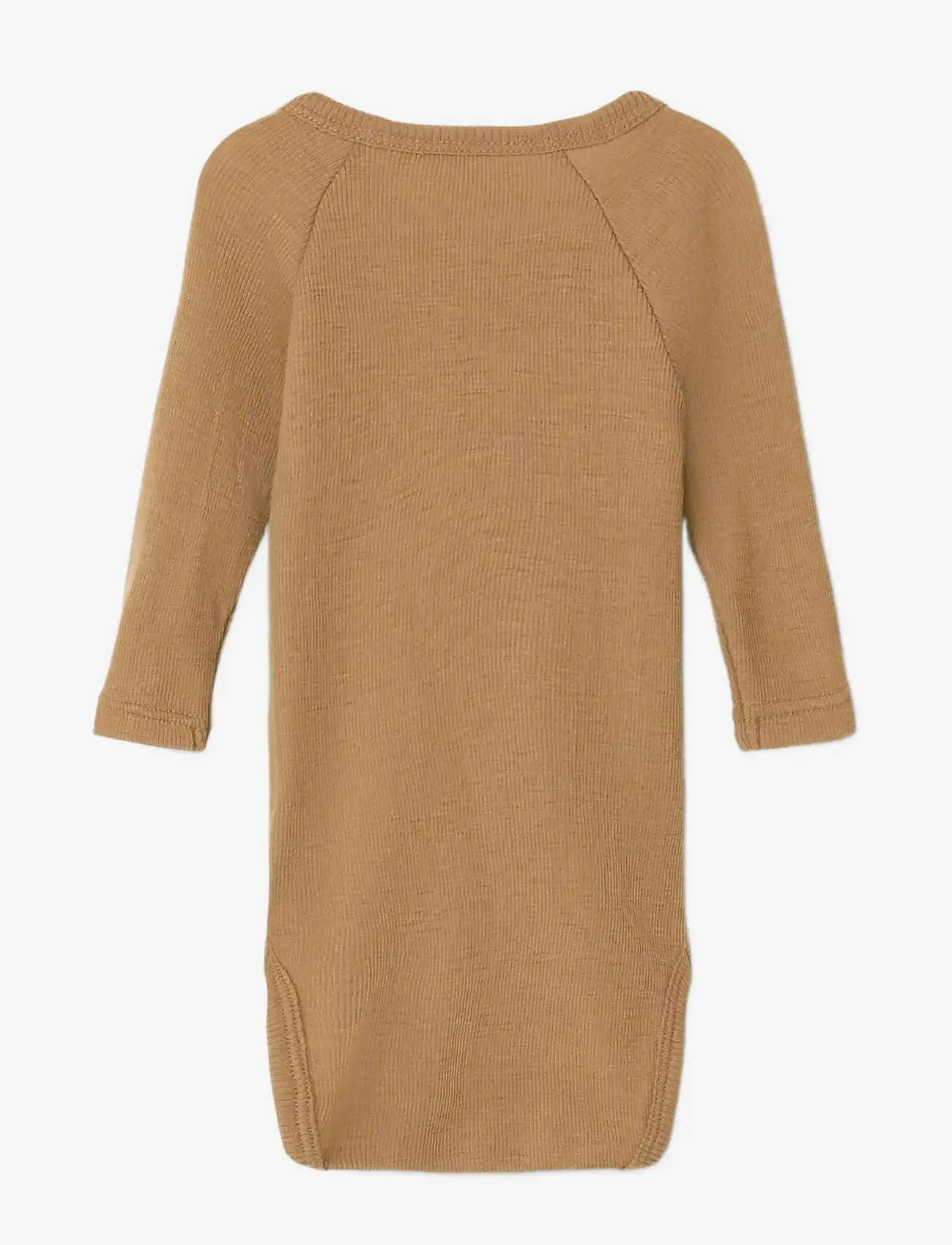 Lil'Atelier - NBNNOEL NEB LS SLIM WOOL BODY LIL - uldundertøj baby - tigers eye - 1