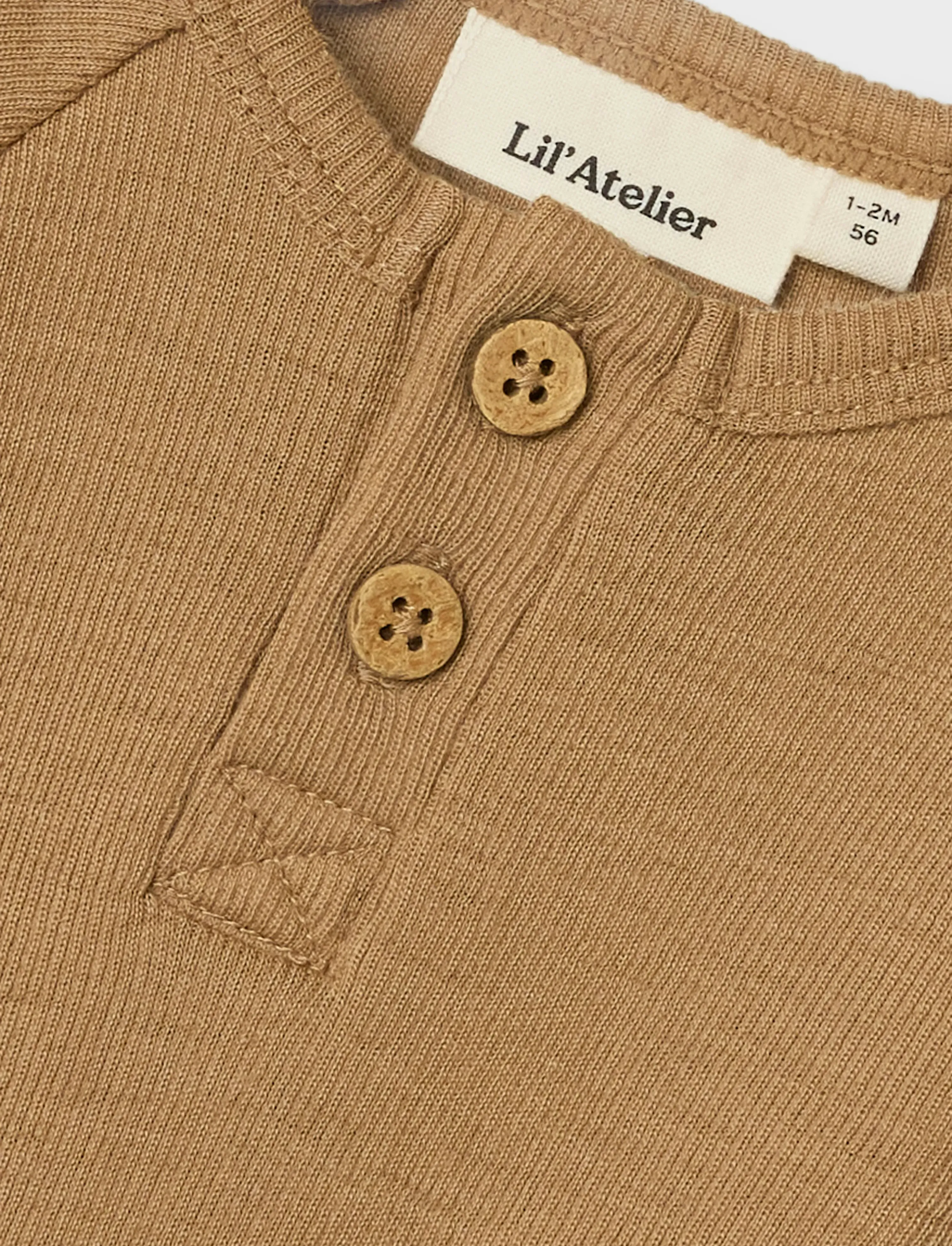 Lil'Atelier - NBNNOEL NEB LS SLIM WOOL BODY LIL - undertøy baby - tigers eye - 2