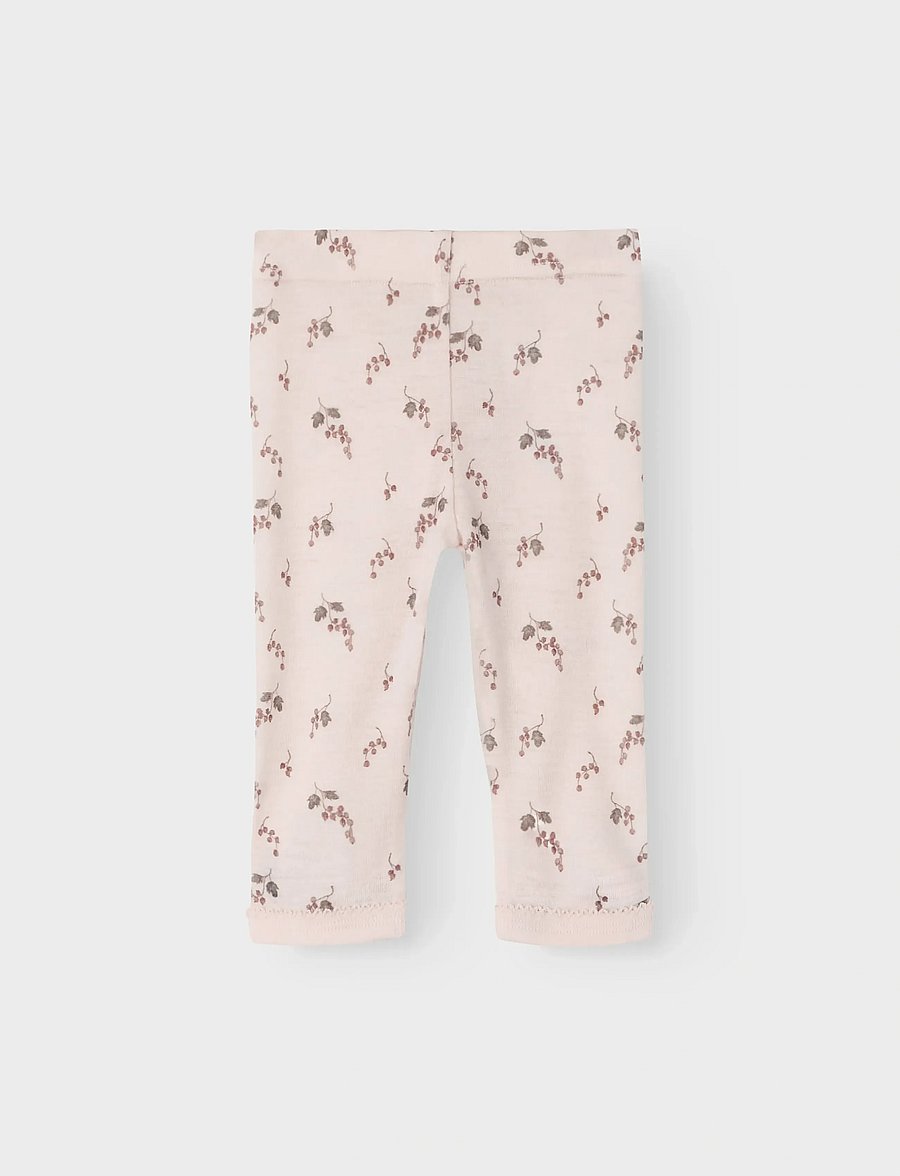 Lil'Atelier - NBFNOEL NIA WOOL SLIM LEGGING LIL NOOS - uldundertøj baby - morganite - 0