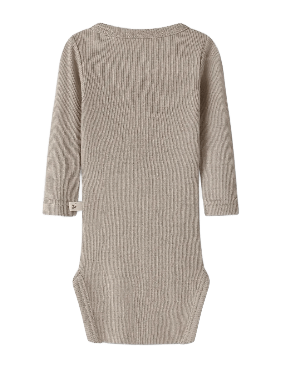 Lil'Atelier - NBNNALU RIB WO/MO LS SLIM BODY LIL - base layer baby - feather gray - 1