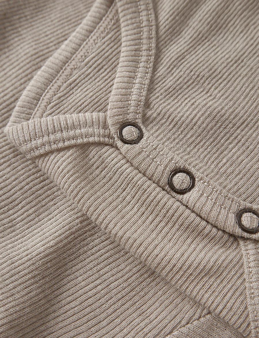 Lil'Atelier - NBNNALU RIB WO/MO LS SLIM BODY LIL - base layer baby - feather gray - 4