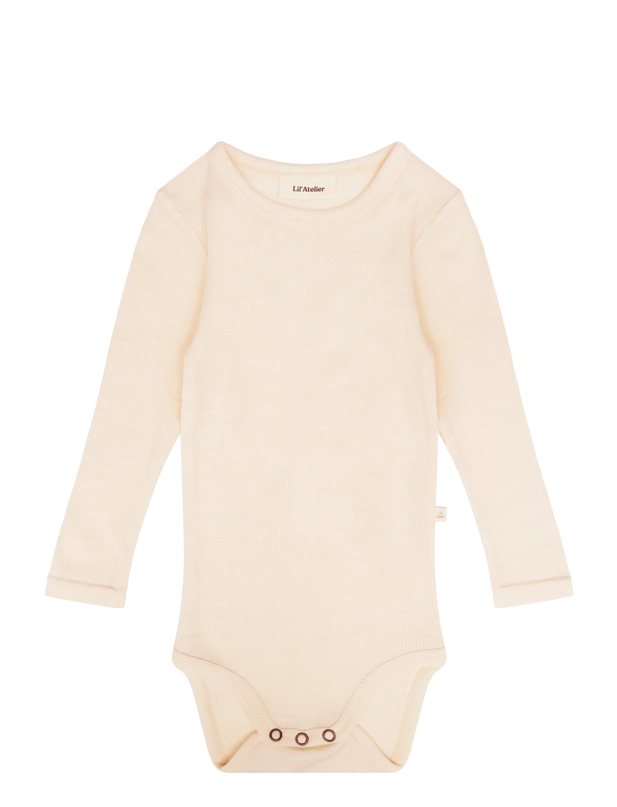 Lil'Atelier NBNNALU RIB WO/MO LS SLIM BODY LIL - New Arrivals - TURTLEDOVE / cream