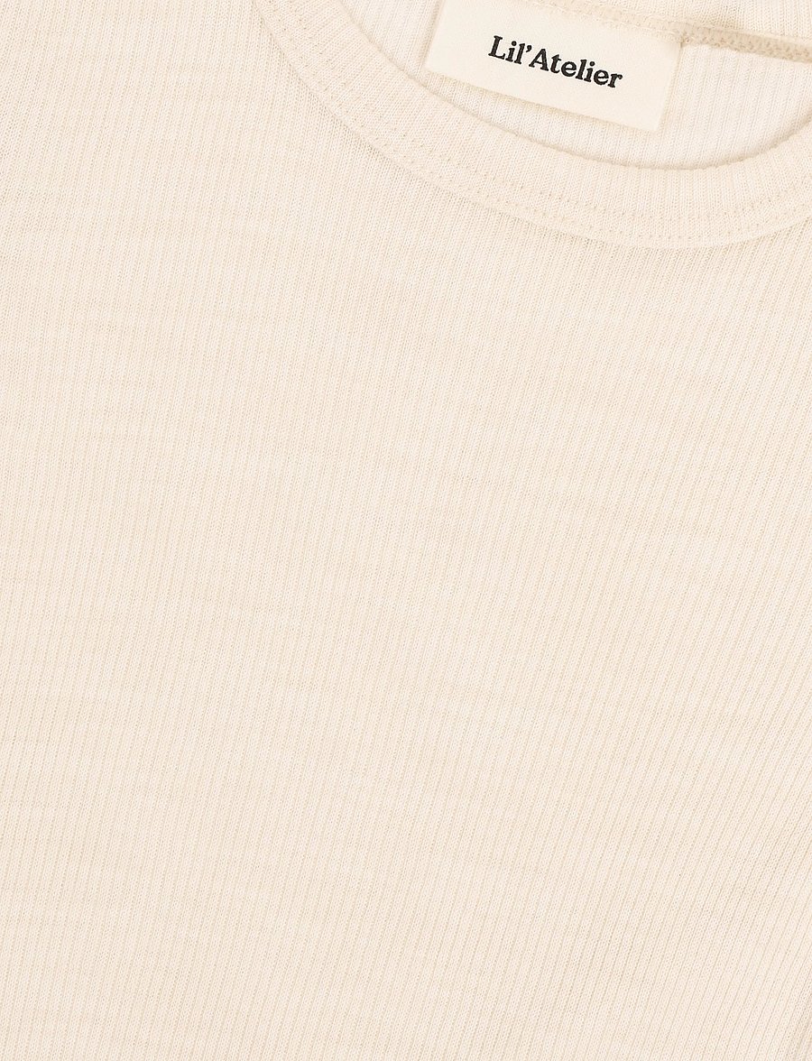 Lil'Atelier - NBNNALU RIB WO/MO LS SLIM BODY LIL - uldundertøj baby - turtledove - 2