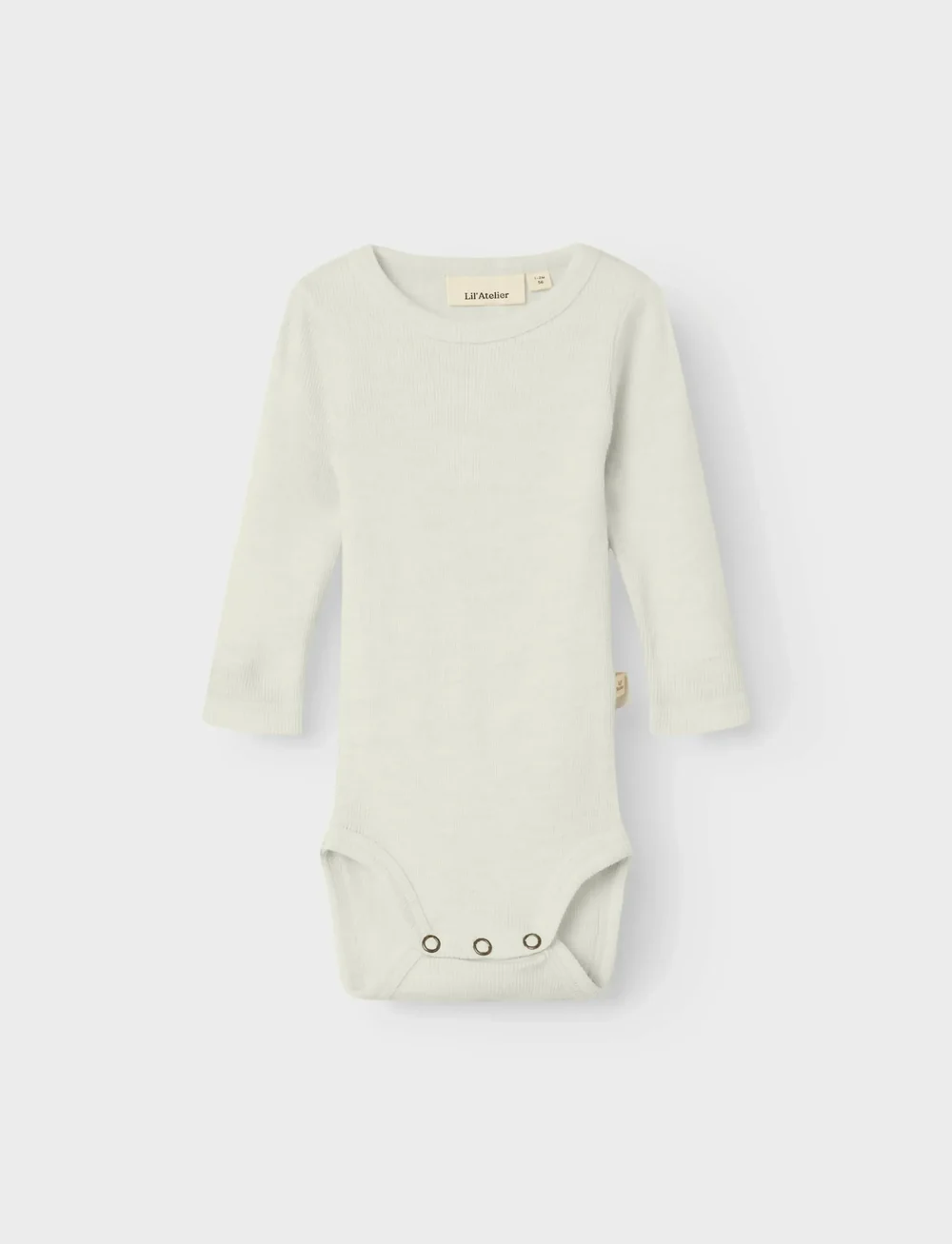 Lil'Atelier - NBNNALU RIB WO/MO LS SLIM BODY LIL - underställ baby - turtledove - 0