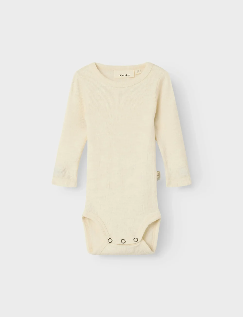 Lil'Atelier - NBNNALU RIB WO/MO LS SLIM BODY LIL - underställ baby - turtledove - 4