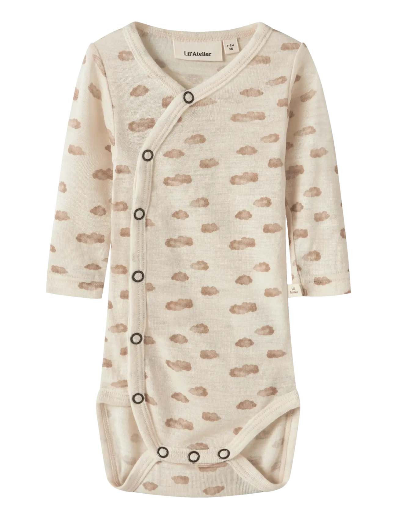 Lil'Atelier NBNNALU WO/MO LS SLIM WRAP BODY LIL - Winterkollektion - TURTLEDOVE / beige