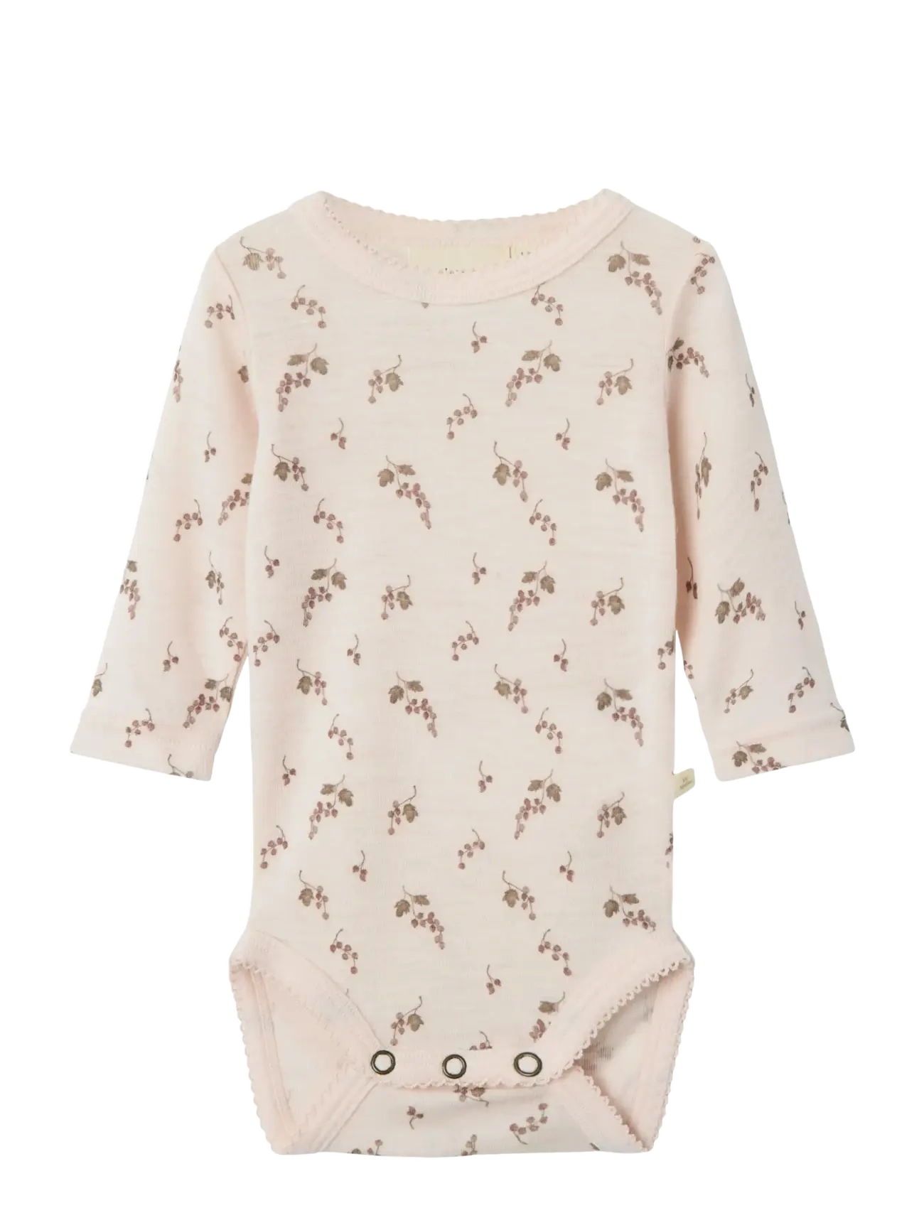 Lil'Atelier NBFNOEL NIA WOOL LS SLIM BODY LIL NOOS - Uldundertøj baby - MORGANITE / cream