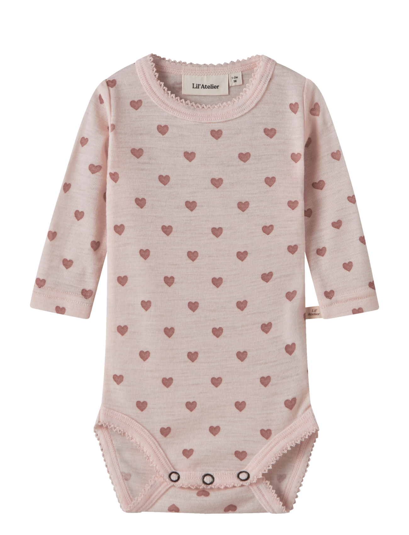 Lil'Atelier NBFNOEL NIA WOOL LS SLIM BODY LIL NOOS - Alusriided - MORGANITE / pink/rose