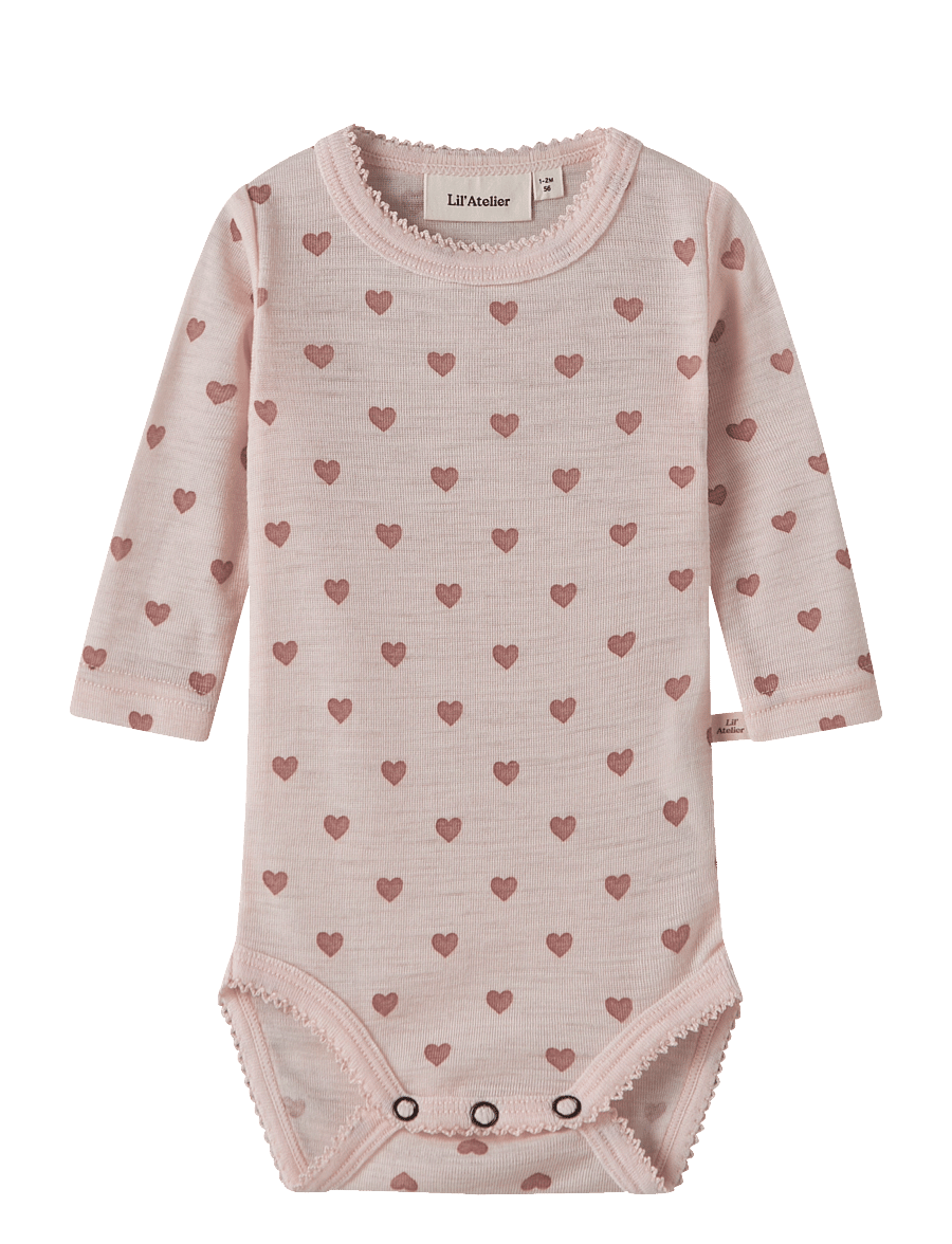 Lil'Atelier - NBFNOEL NIA WOOL LS SLIM BODY LIL NOOS - beebi alusriided - morganite - 0