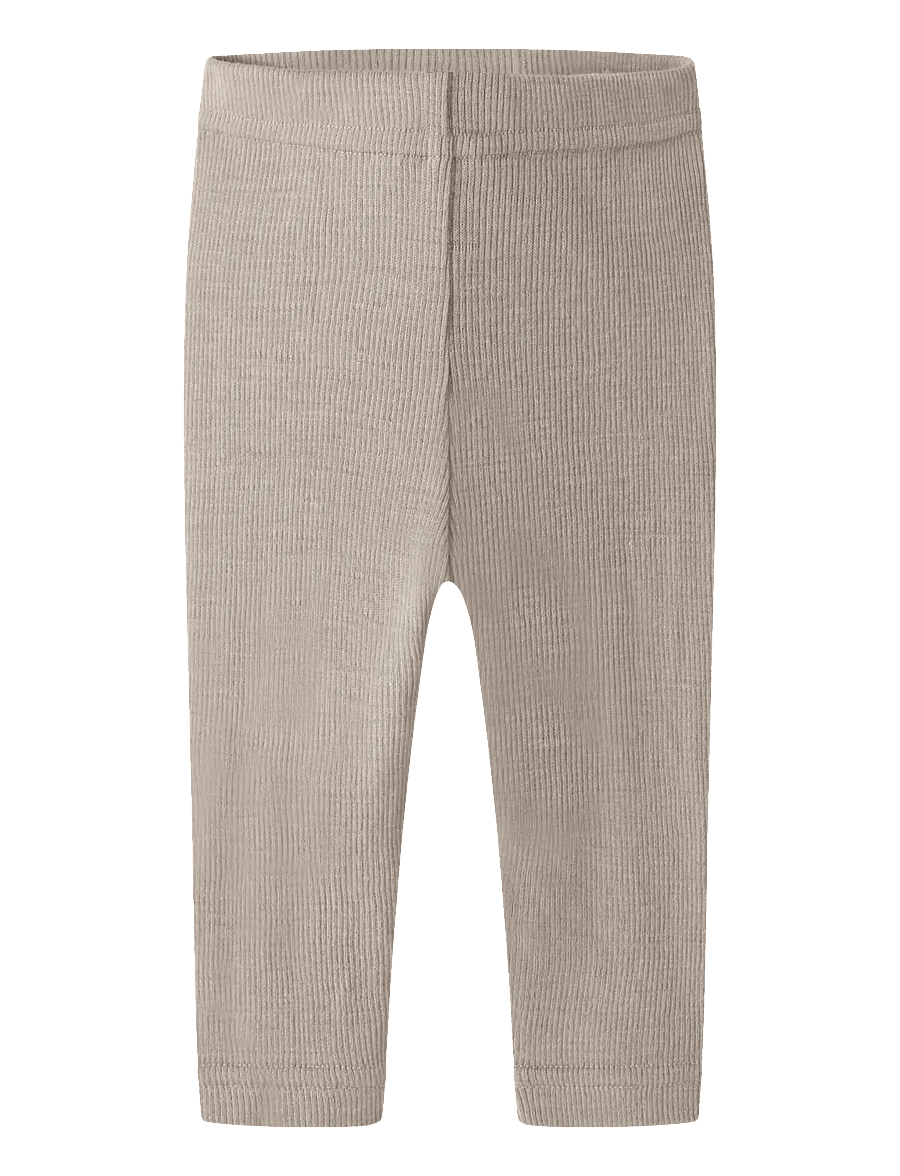 Lil'Atelier - NBNNALU RIB WO/MO SLIM LEGGING LIL - base layer baby - feather gray - 0