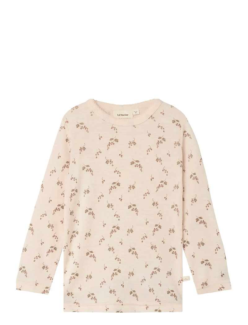 Lil'Atelier - NMFNOEL NIA WOOL LS SLIM TOP LIL - long-sleeved t-shirts - morganite - 1