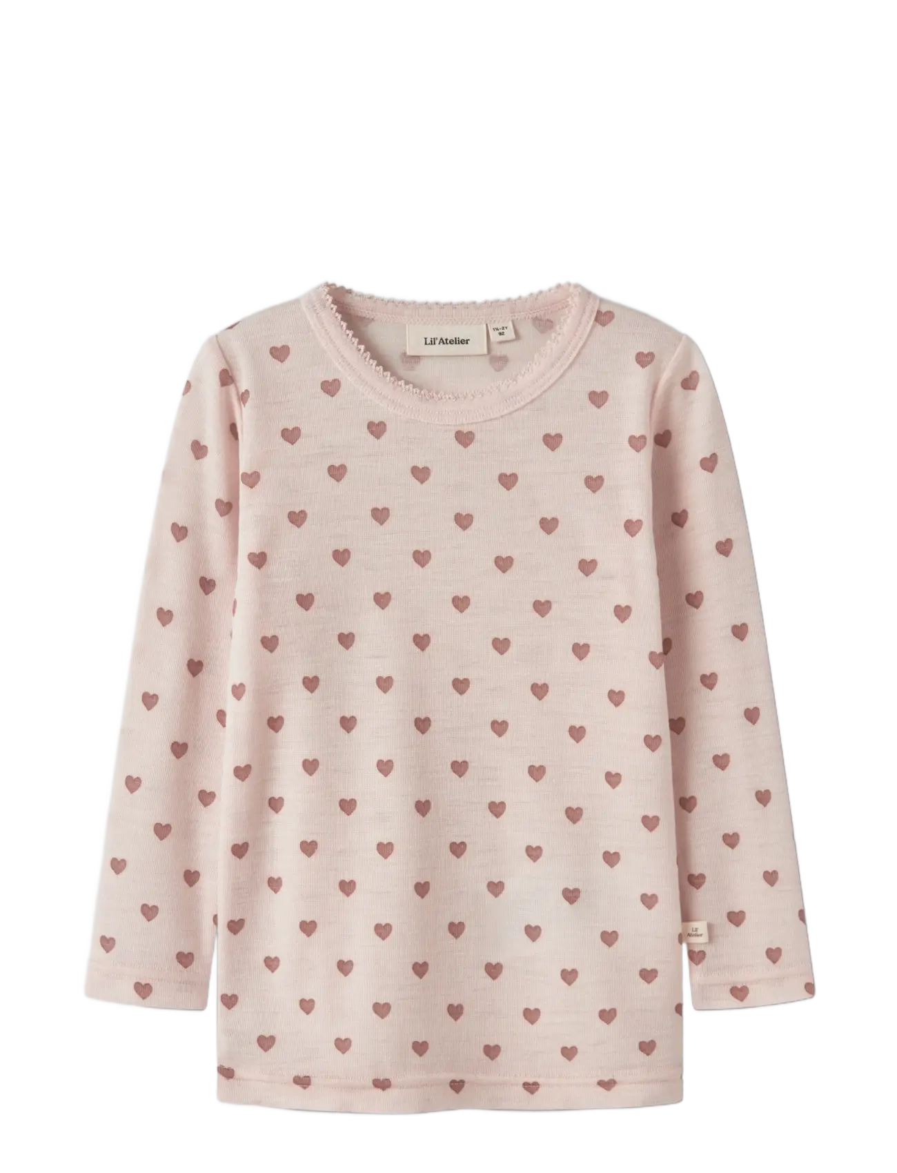 Lil'Atelier NMFNOEL NIA WOOL LS SLIM TOP LIL - New Arrivals - MORGANITE / pink/rose