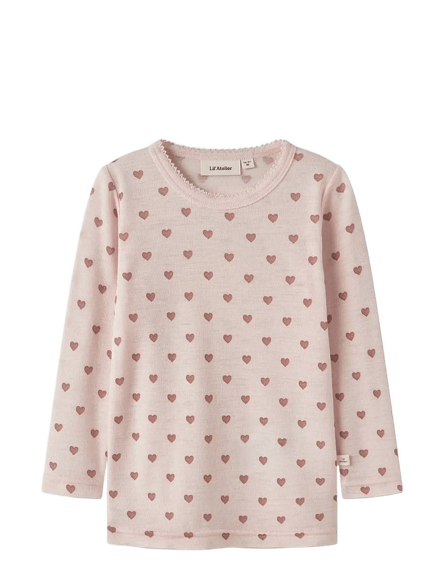 Lil'Atelier - NMFNOEL NIA WOOL LS SLIM TOP LIL - morganite - 0