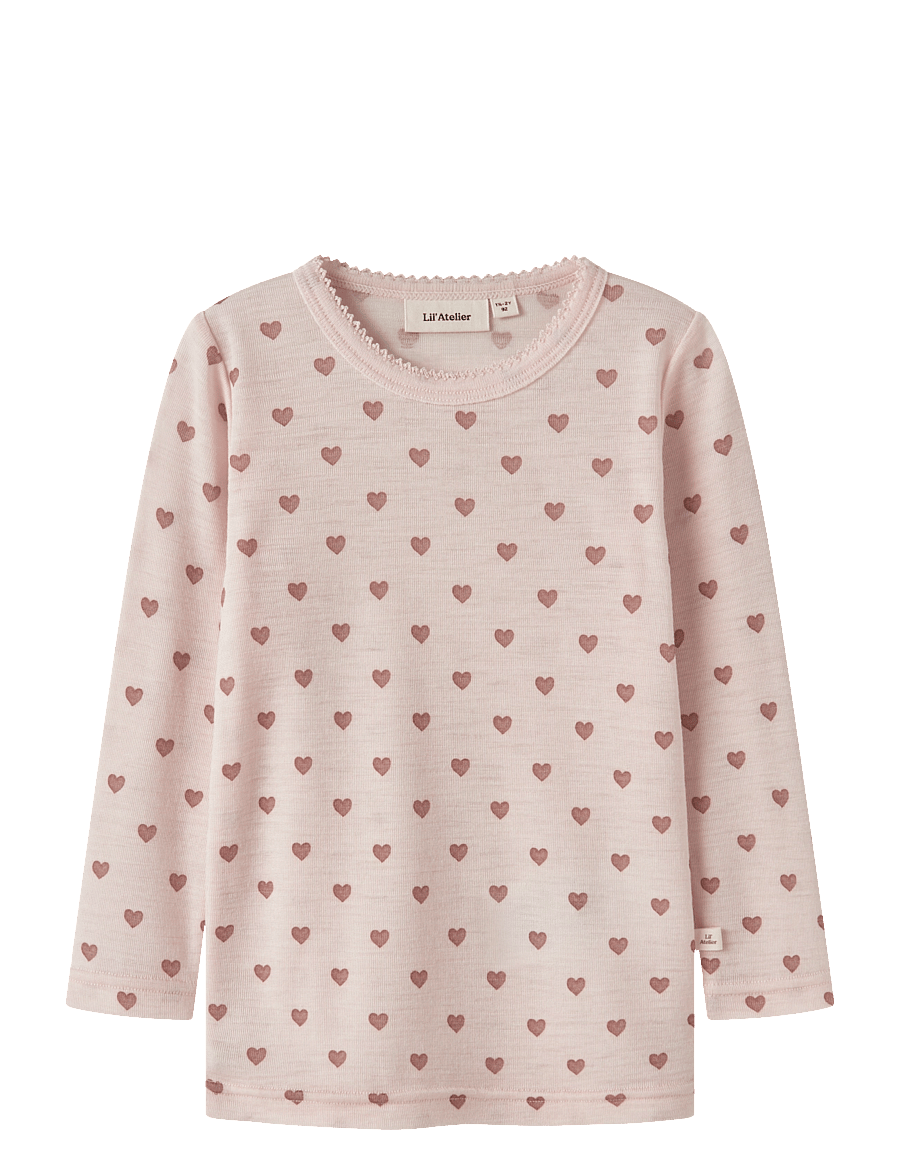 Lil'Atelier - NMFNOEL NIA WOOL LS SLIM TOP LIL - morganite - 2