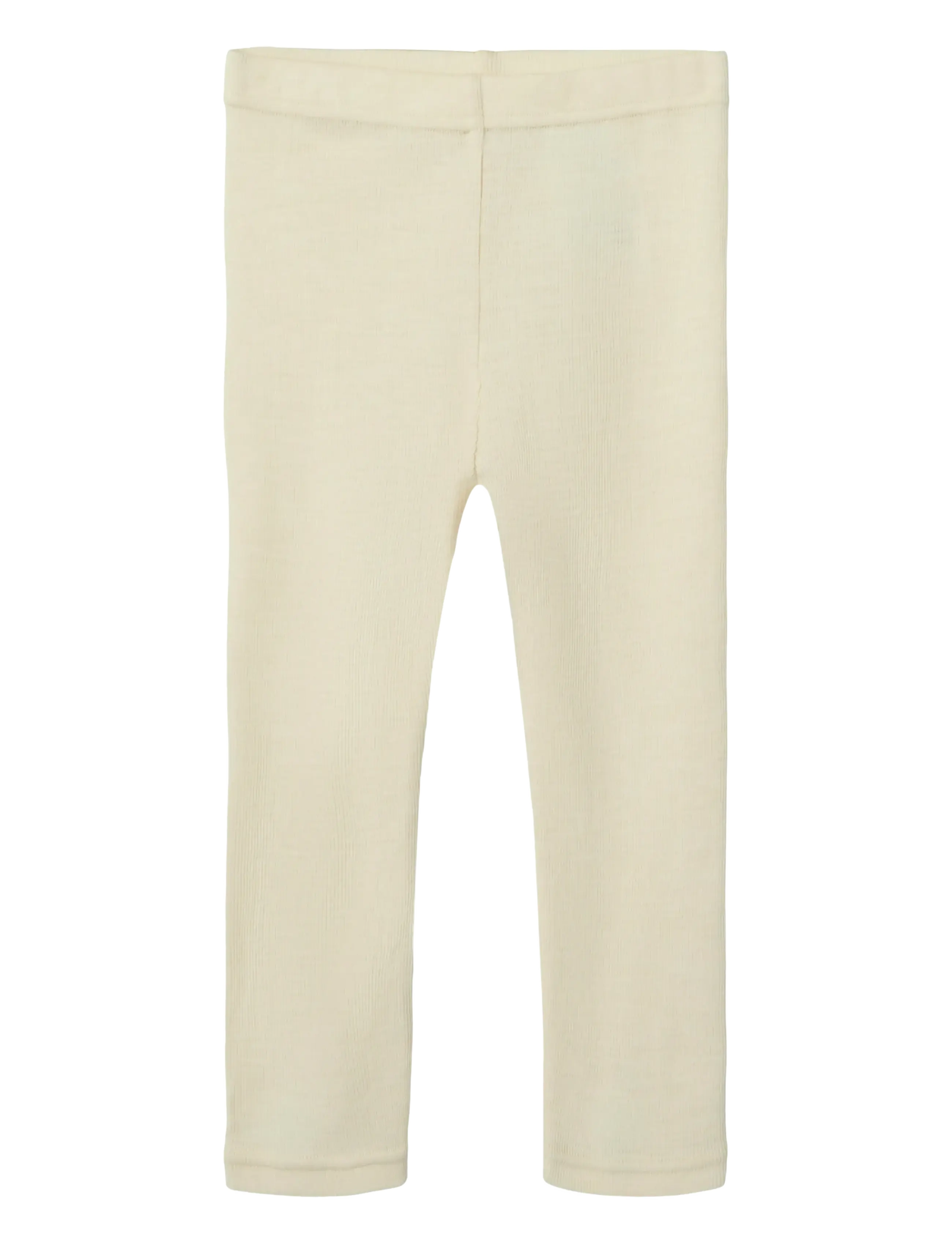 Lil'Atelier NMNNALU RIB WO/MO SLIM LEGGING LIL - Uldleggings - TURTLEDOVE / cream