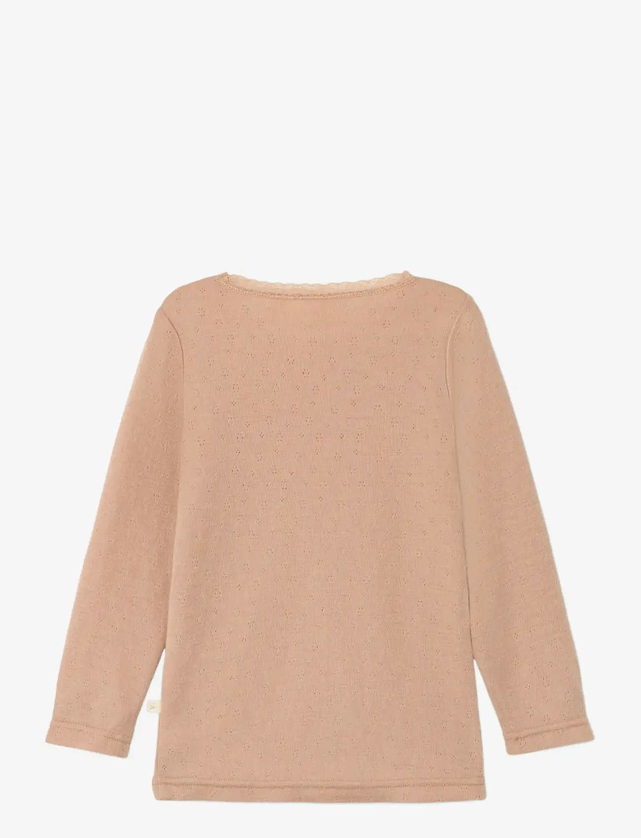 Lil'Atelier - NMFNOEL NAB WOOL LS SLIM TOP LIL - pikkade varrukatega t-särgid - roebuck - 2
