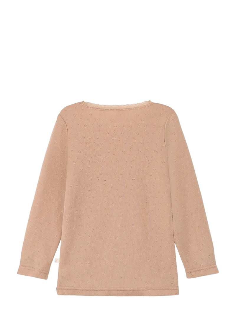 Lil'Atelier - NMFNOEL NAB WOOL LS SLIM TOP LIL - pikkade varrukatega t-särgid - roebuck - 2
