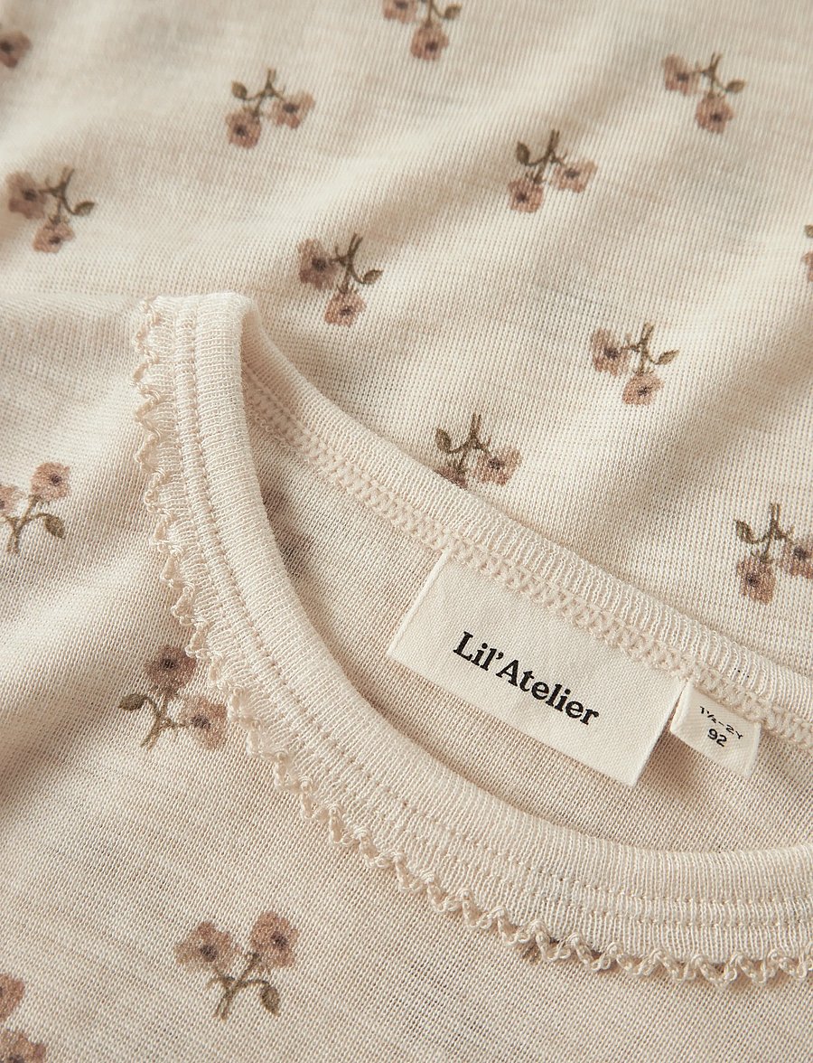 Lil'Atelier - NMFNALU LS SLIM TOP LIL - langerma bolir - turtledove - 4