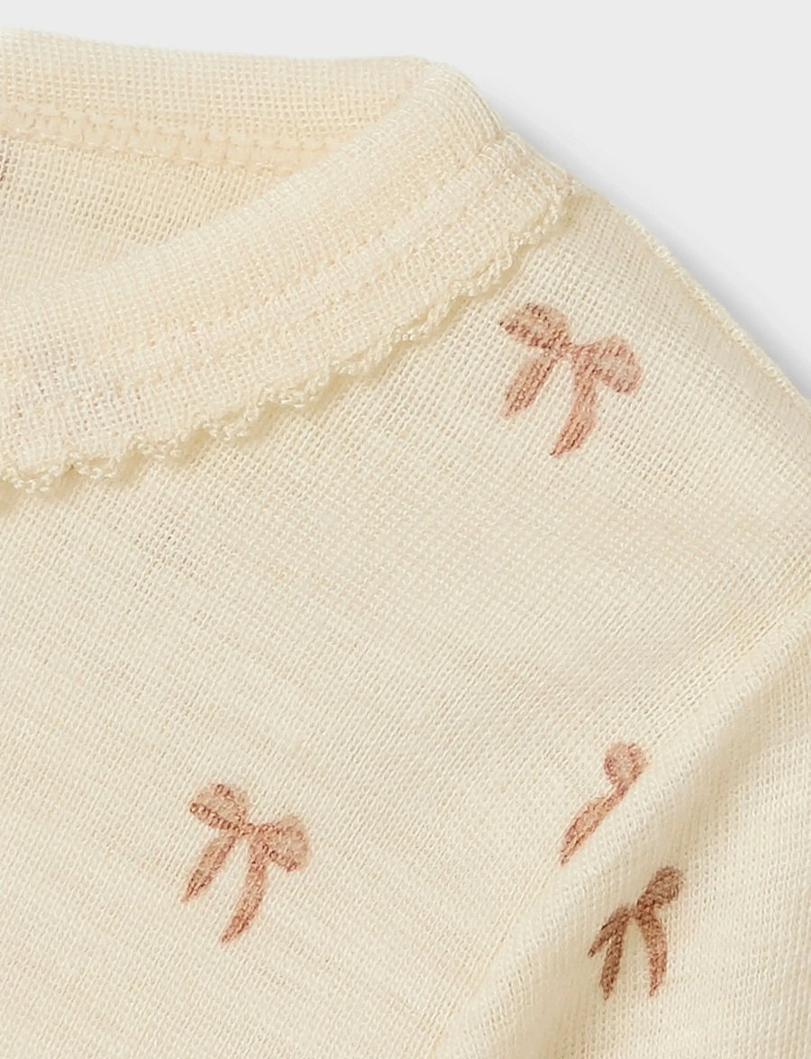 Lil'Atelier - NMFNALU LS SLIM TOP LIL - långärmade t-shirts - turtledove - 3