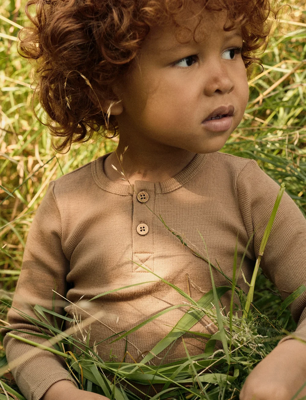 Lil'Atelier - NMNNOEL NEB WOOL LS SLIM TOP LIL - long-sleeved t-shirts - tigers eye - 4