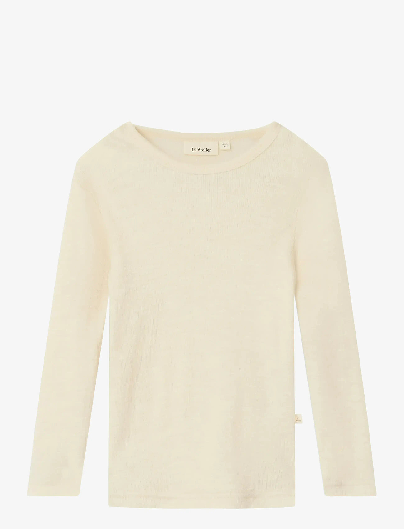 Lil'Atelier - NMNNALU RIB WO/MO LS SLIM TOP LIL - långärmade t-shirts - turtledove - 1