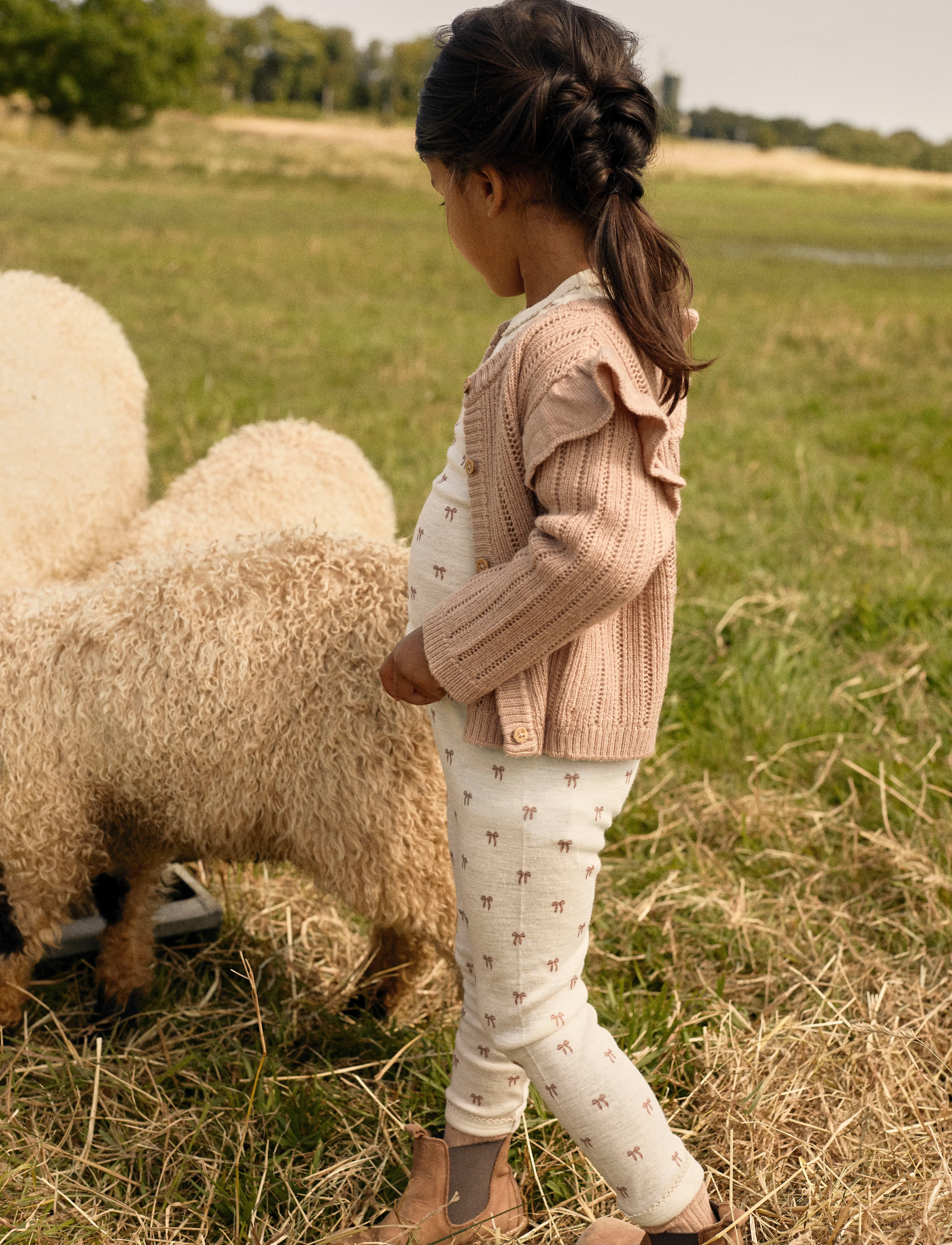 Lil'Atelier NMFNALU WO/MO SLIM LEGGING LIL - Underdele - TURTLEDOVE / cream