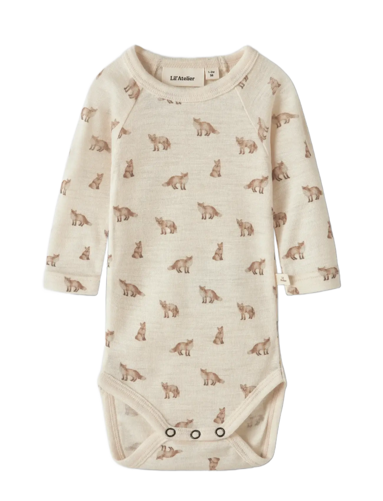 Lil'Atelier Nbmnalu Ls Slim Body Lil, 74, Bodys, Creme - Long-sleeved, Kinder