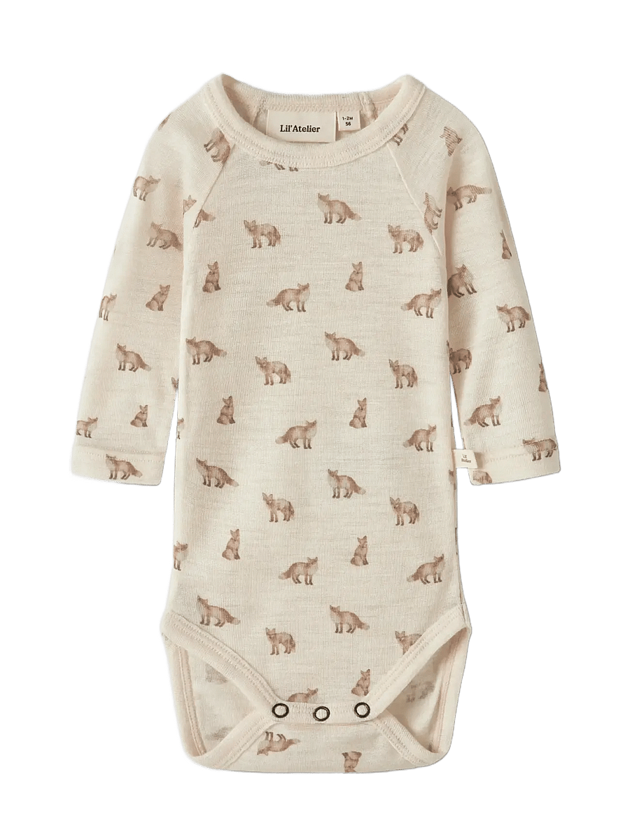 Lil'Atelier - NBMNALU LS SLIM BODY LIL - beebi alusriided - turtledove - 0