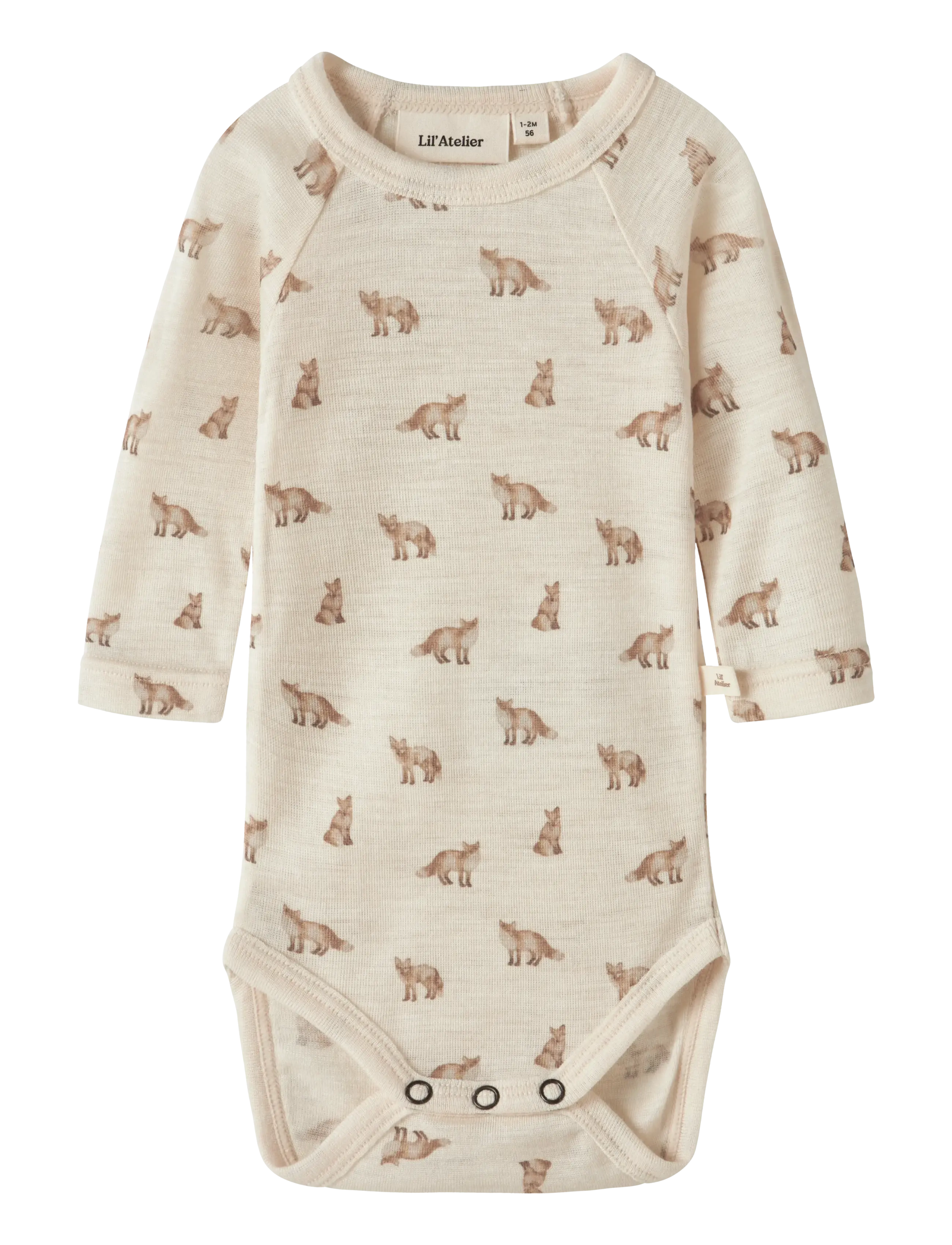 Lil'Atelier - NBMNALU LS SLIM BODY LIL - beebi alusriided - turtledove - 2