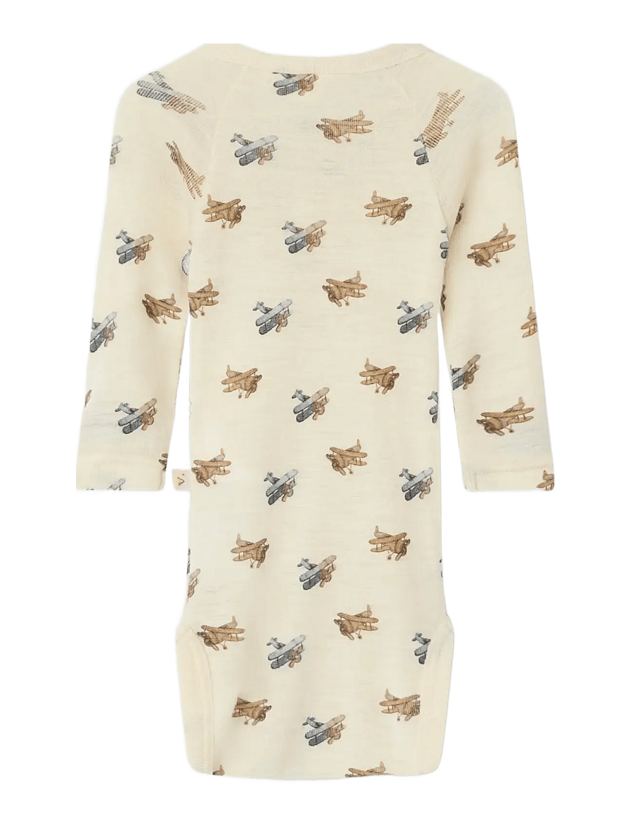 Lil'Atelier - NBMNALU WO/MO LS SLIM BODY LIL NOOS - base layer baby - turtledove - 2