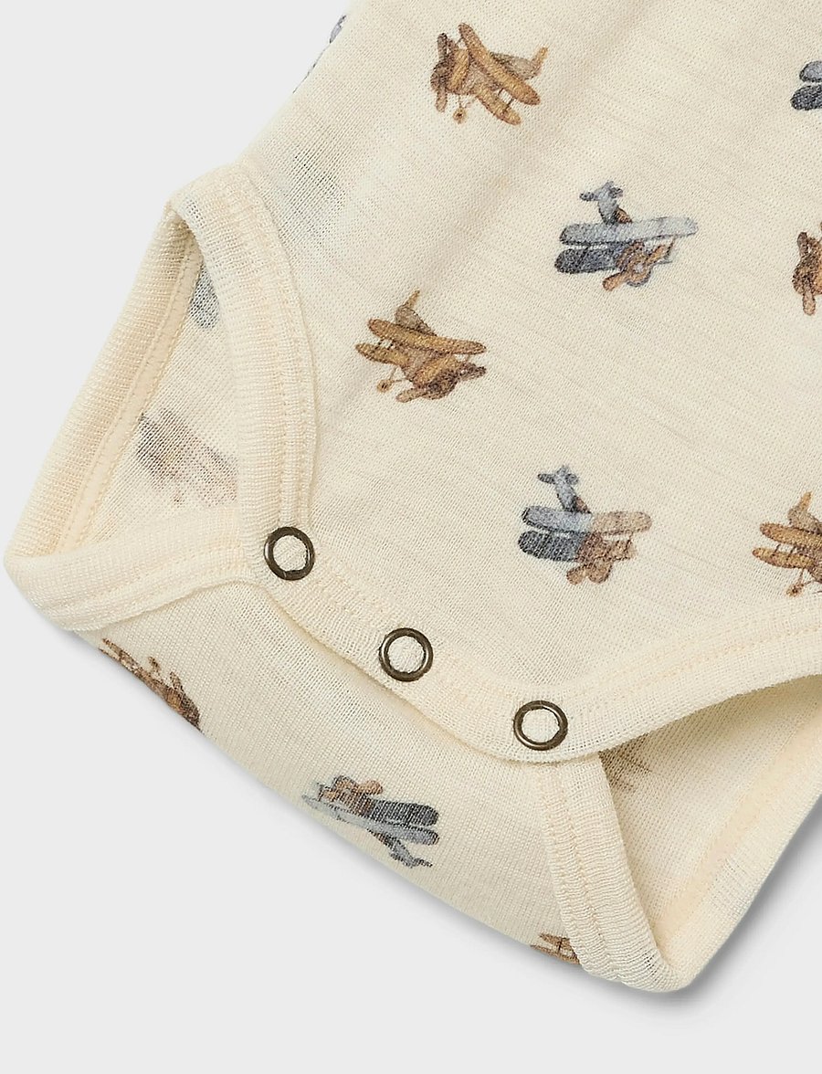 Lil'Atelier - NBMNALU WO/MO LS SLIM BODY LIL NOOS - base layer baby - turtledove - 3