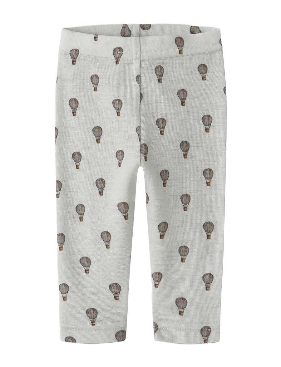 Lil'Atelier - NBMNOEL NOR WOOL SLIM LEGGING LIL - beebi alusriided - oyster mushroom - 1